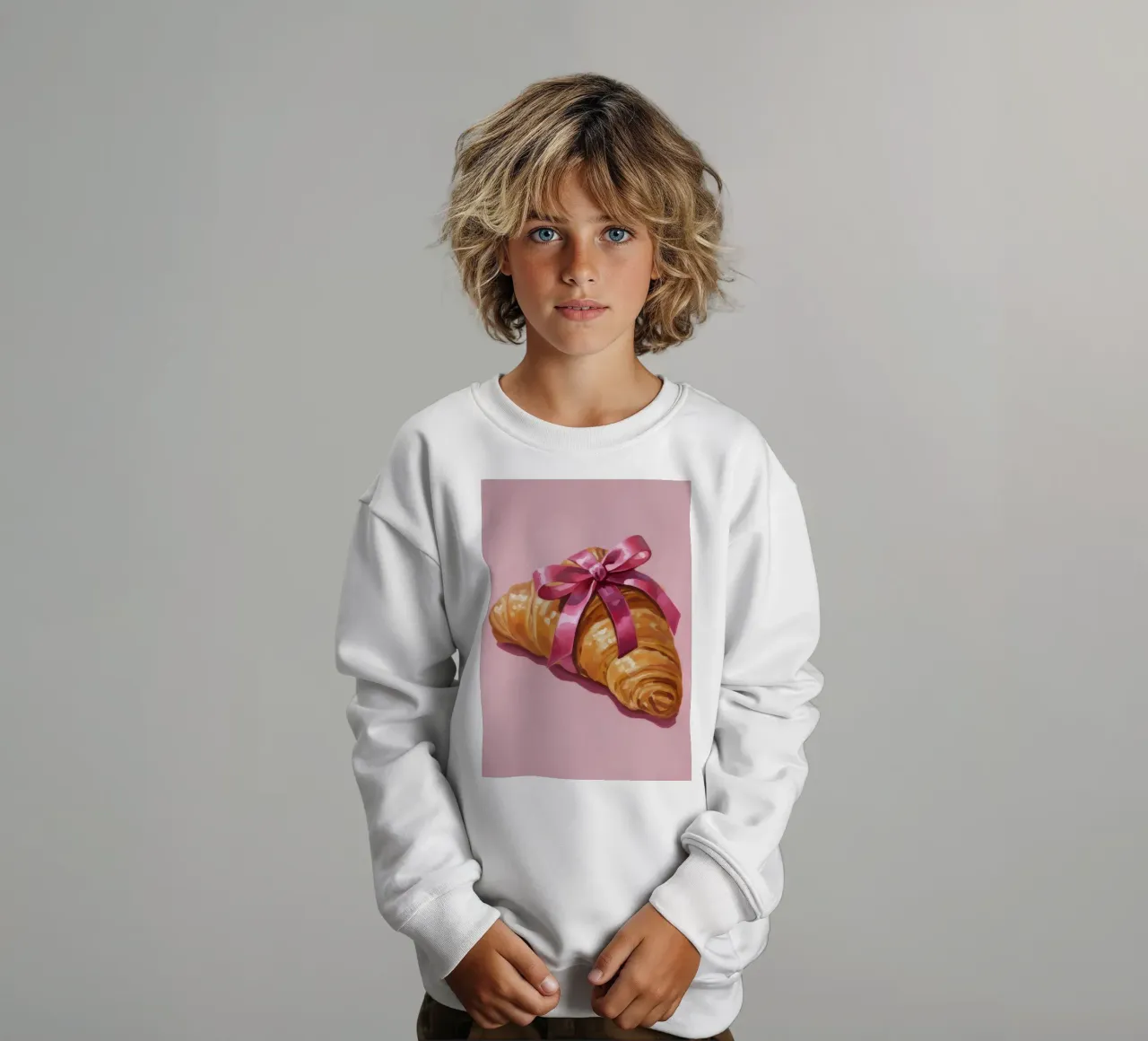 Croissant with Ribbon felpa bambino da Attaboy Dsgn
