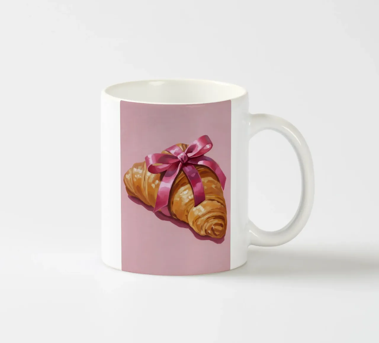 Croissant with Ribbon tazza in ceramica da Attaboy Dsgn