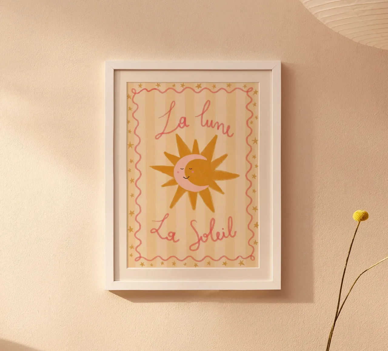 "The Moon and The Sun" Celestial Art Print poster by vintagepod