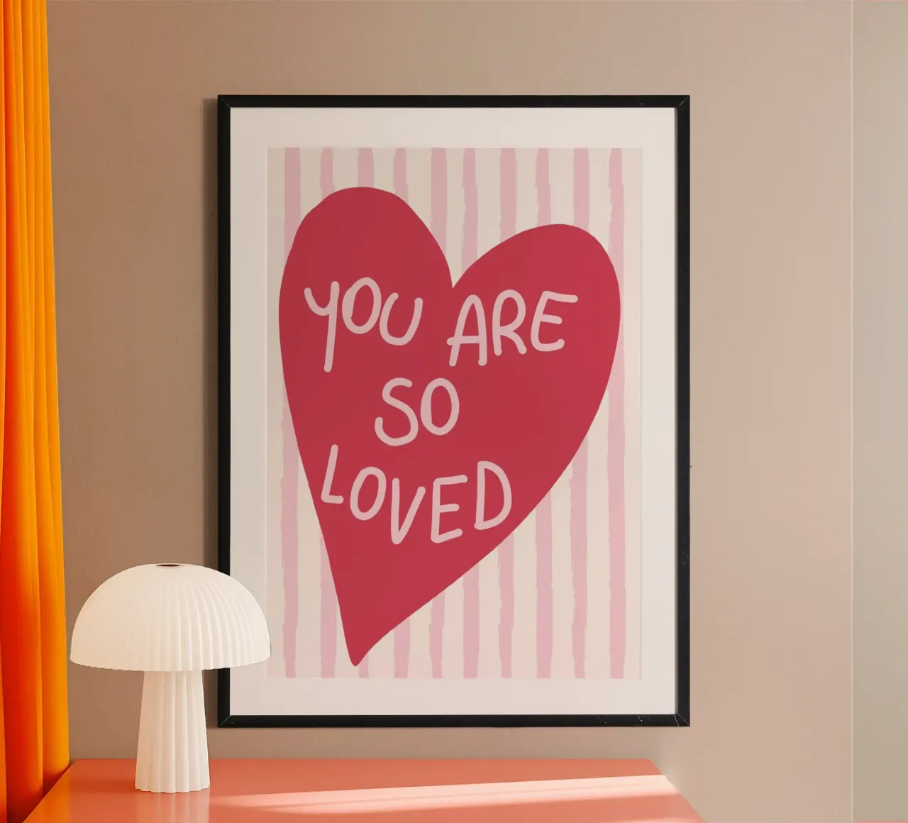 Stampa d'arte a cuore "You Are So Loved" (Sei così amato) poster da vintagepod