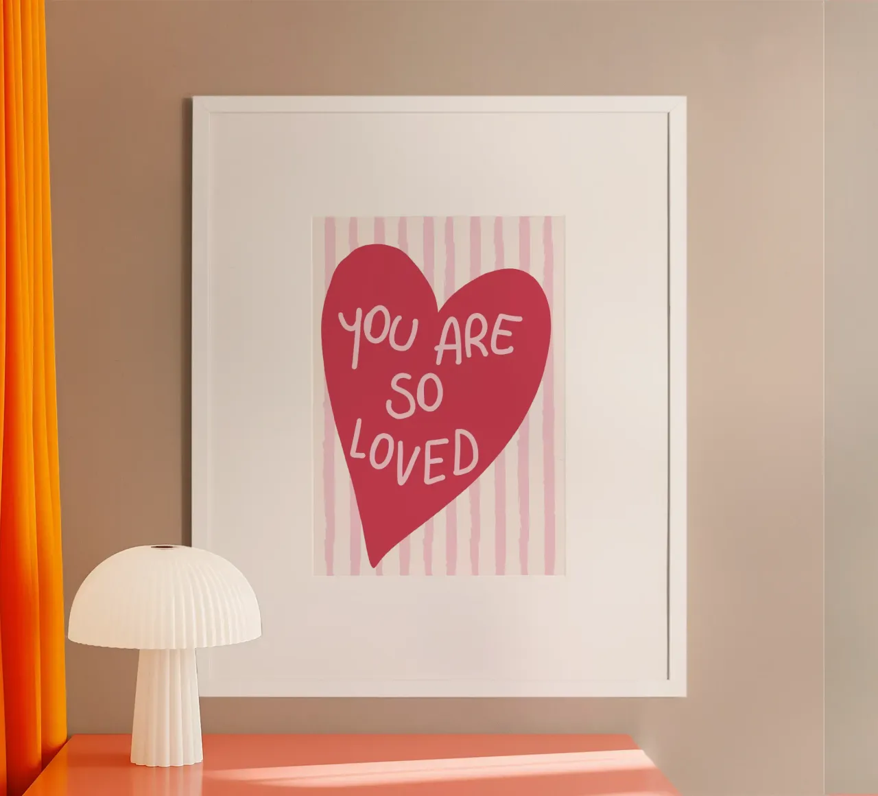 Stampa d'arte a cuore "You Are So Loved" (Sei così amato) poster da vintagepod