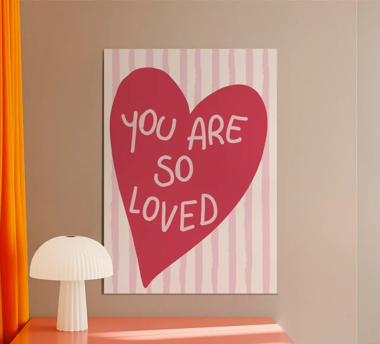 Stampa d'arte a cuore "You Are So Loved" (Sei così amato) poster da vintagepod
