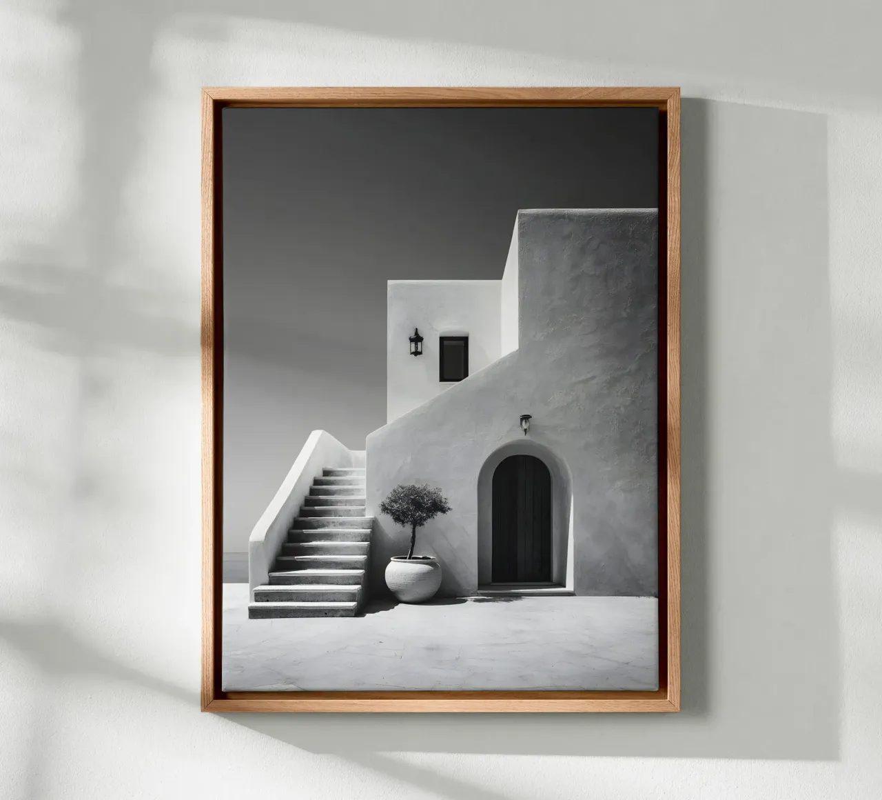 Mediterranean Minimalism canvas met Baklijst van Mononoir
