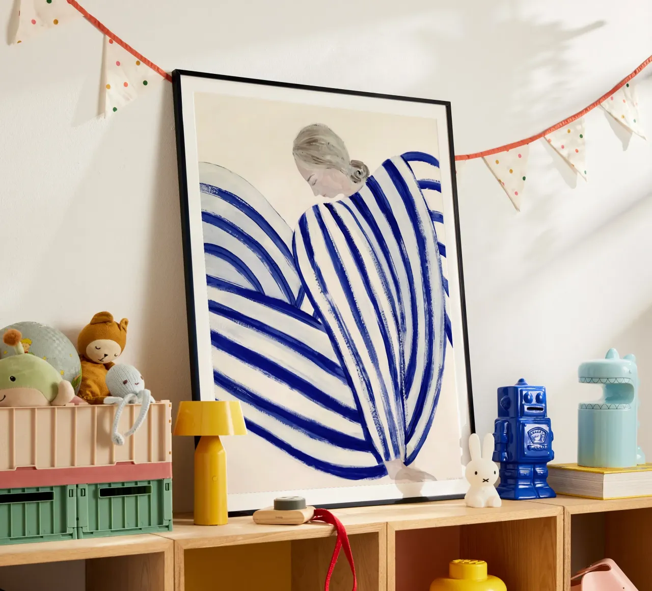 Blue Stripe al Concorde poster con telaio in plastica da Serrano Shop