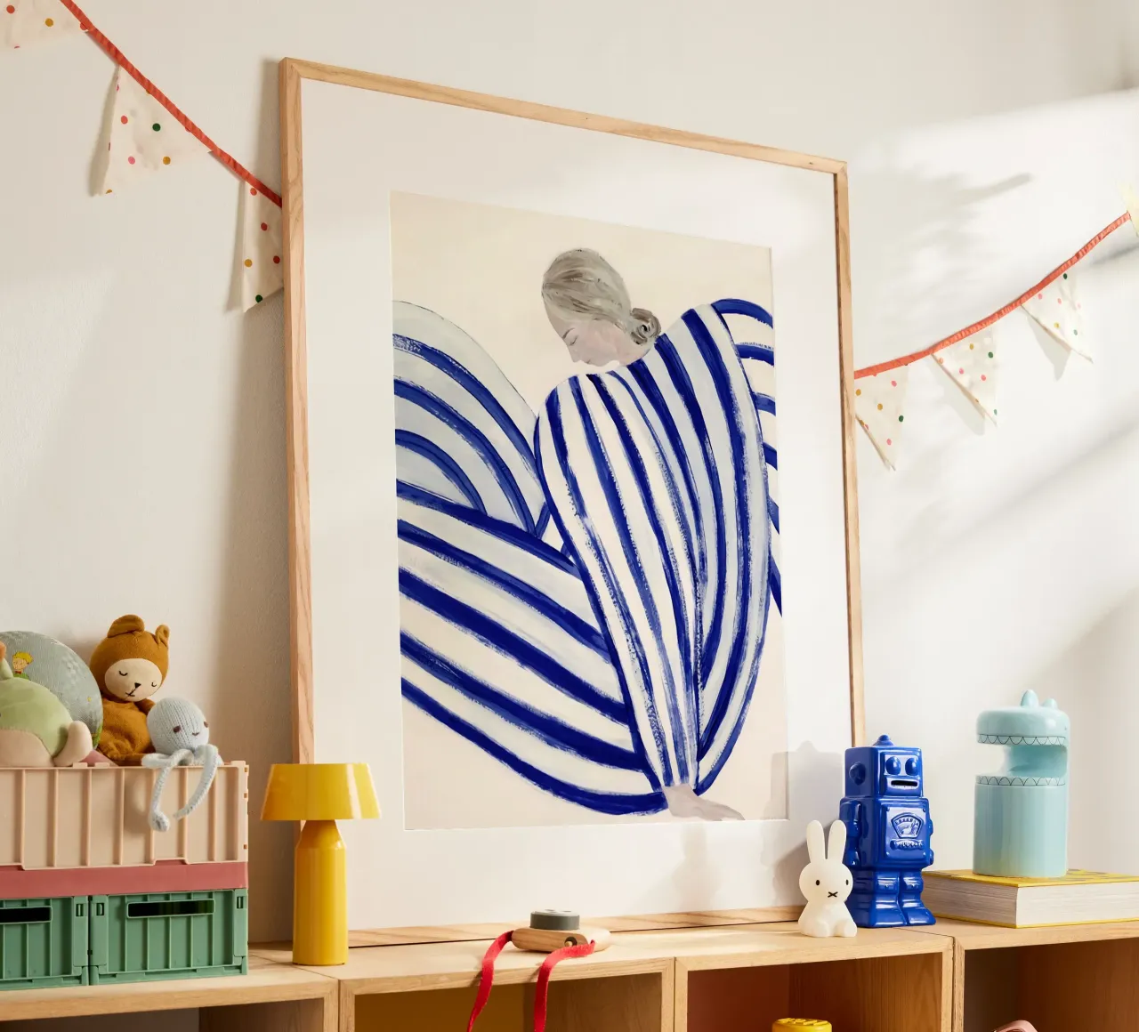 Blue Stripe al Concorde poster con telaio in plastica da Serrano Shop