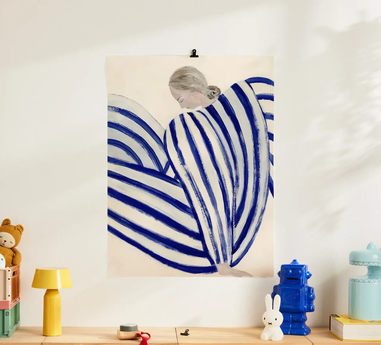 Blue Stripe al Concorde poster con telaio in plastica da Serrano Shop