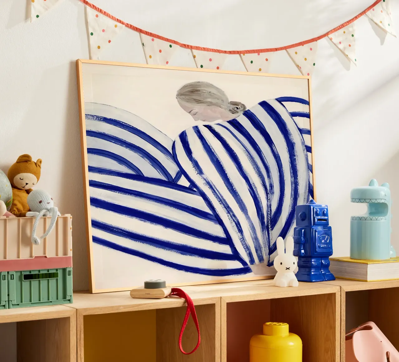 Blue Stripe al Concorde poster con telaio in plastica da Serrano Shop