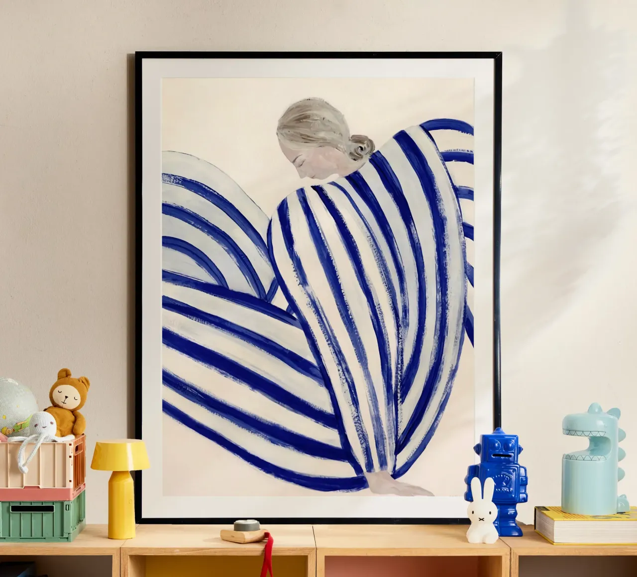 Blue Stripe al Concorde poster con telaio in plastica da Serrano Shop