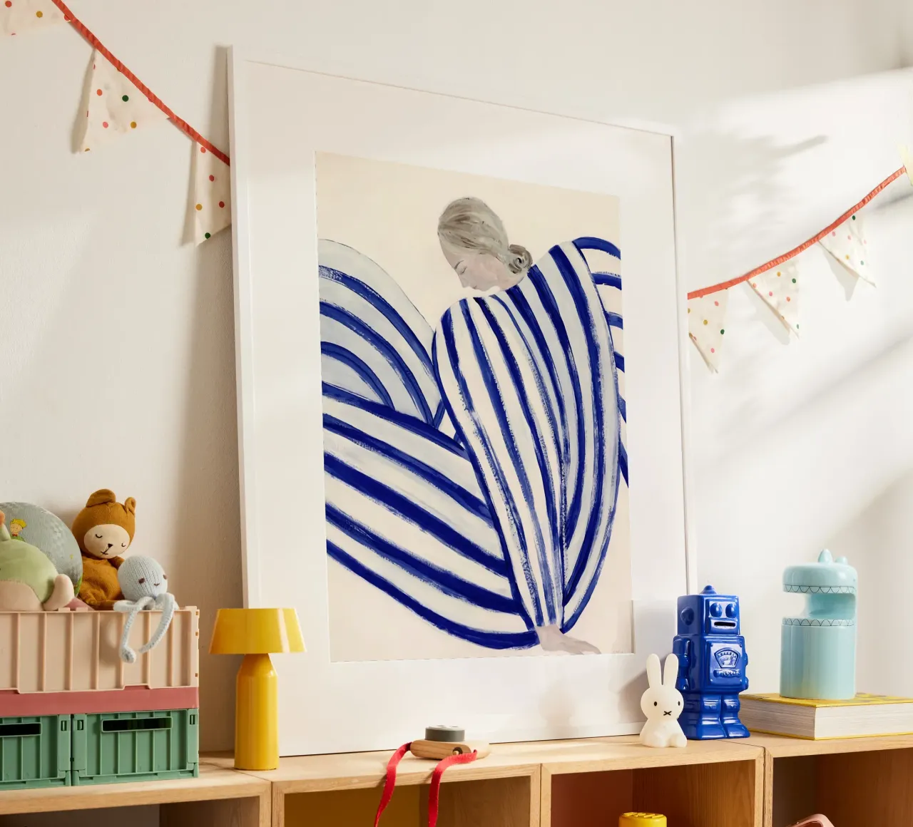 Blue Stripe al Concorde poster con telaio in plastica da Serrano Shop