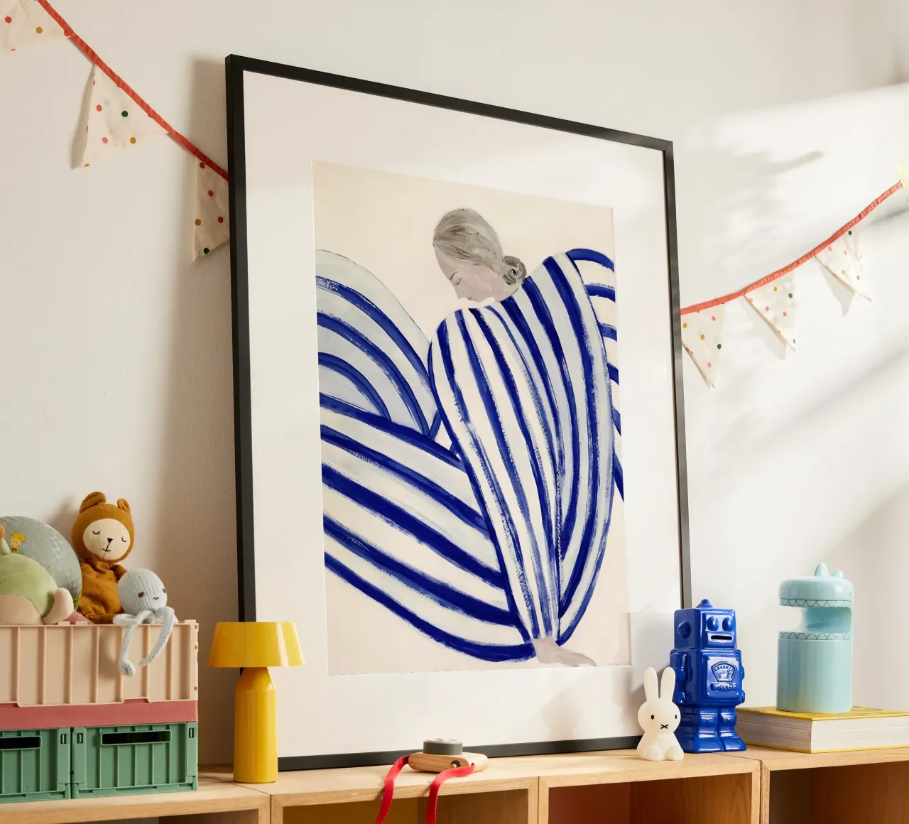 Blue Stripe al Concorde poster con telaio in plastica da Serrano Shop
