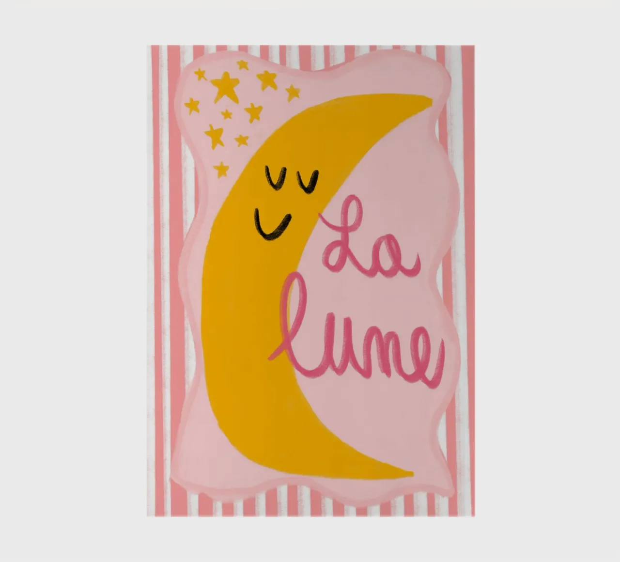 "La Lune" Smiling Moon Art Print notebook by vintagepod