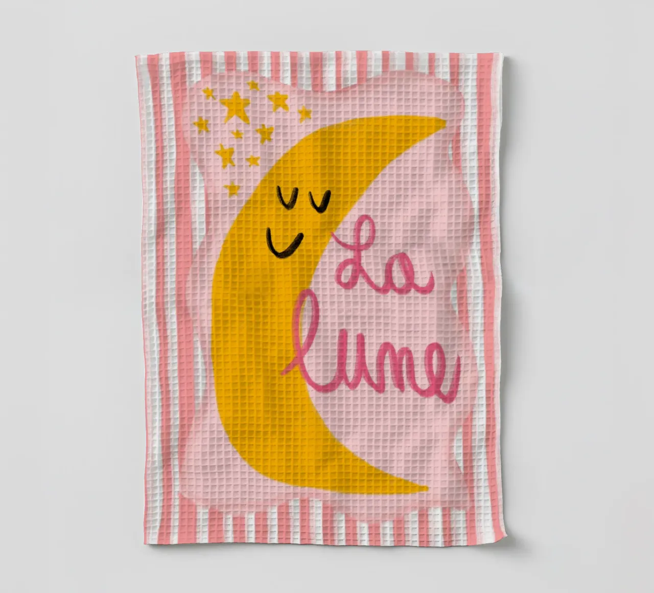 Impression d'art "La Lune" Smiling Moon torchon de vintagepod