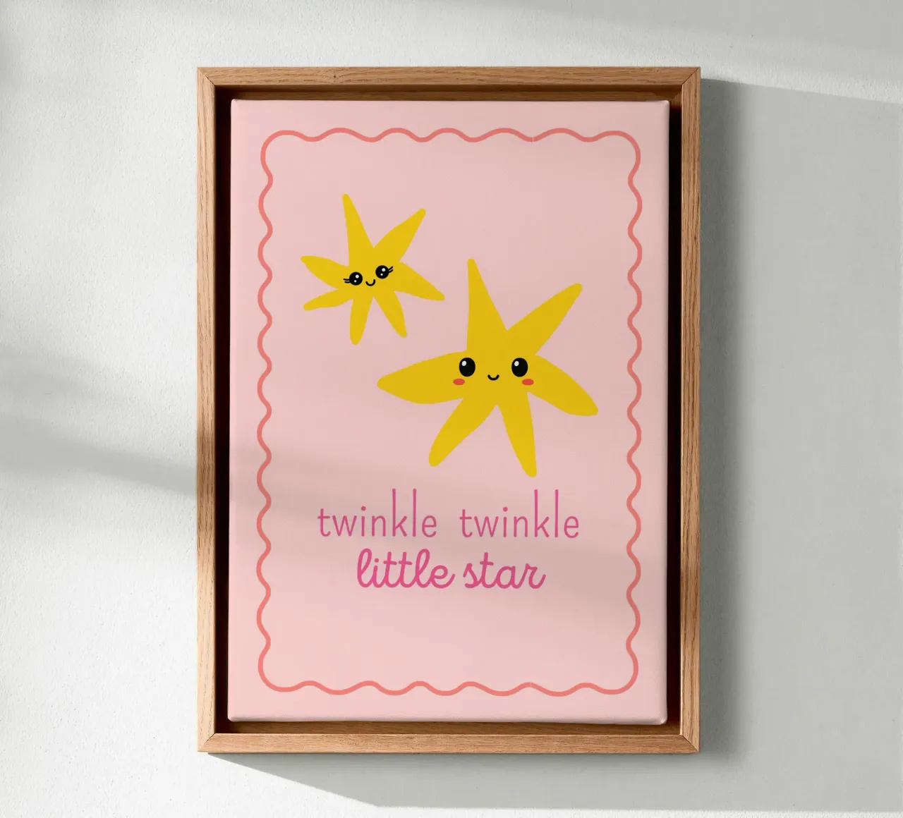 "Twinkle Twinkle Little Star" Art Print canvas with Floater frame by vintagepod