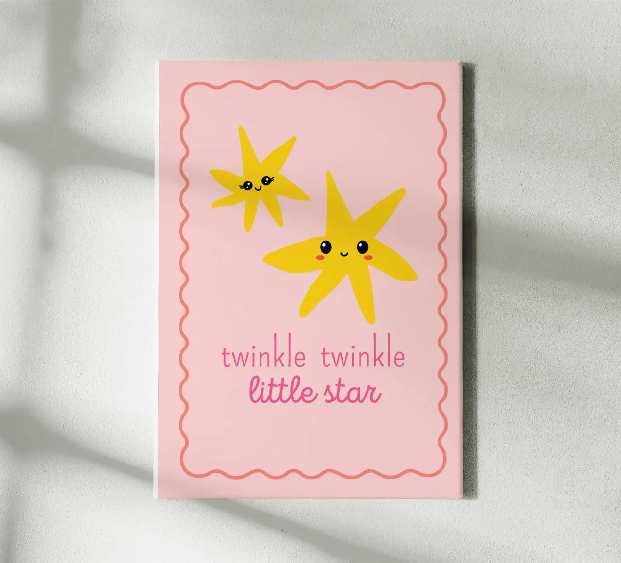 "Twinkle Twinkle Little Star" Art Print canvas with Floater frame by vintagepod