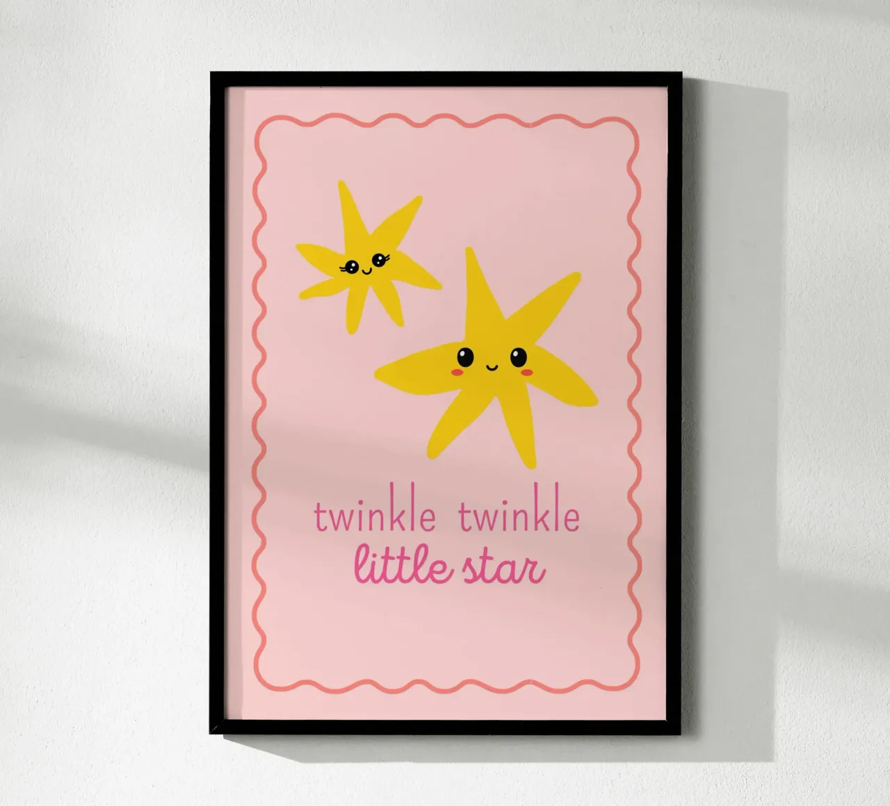 "Stampa d'arte "Twinkle Twinkle Little Star poster con telaio in alluminio da vintagepod