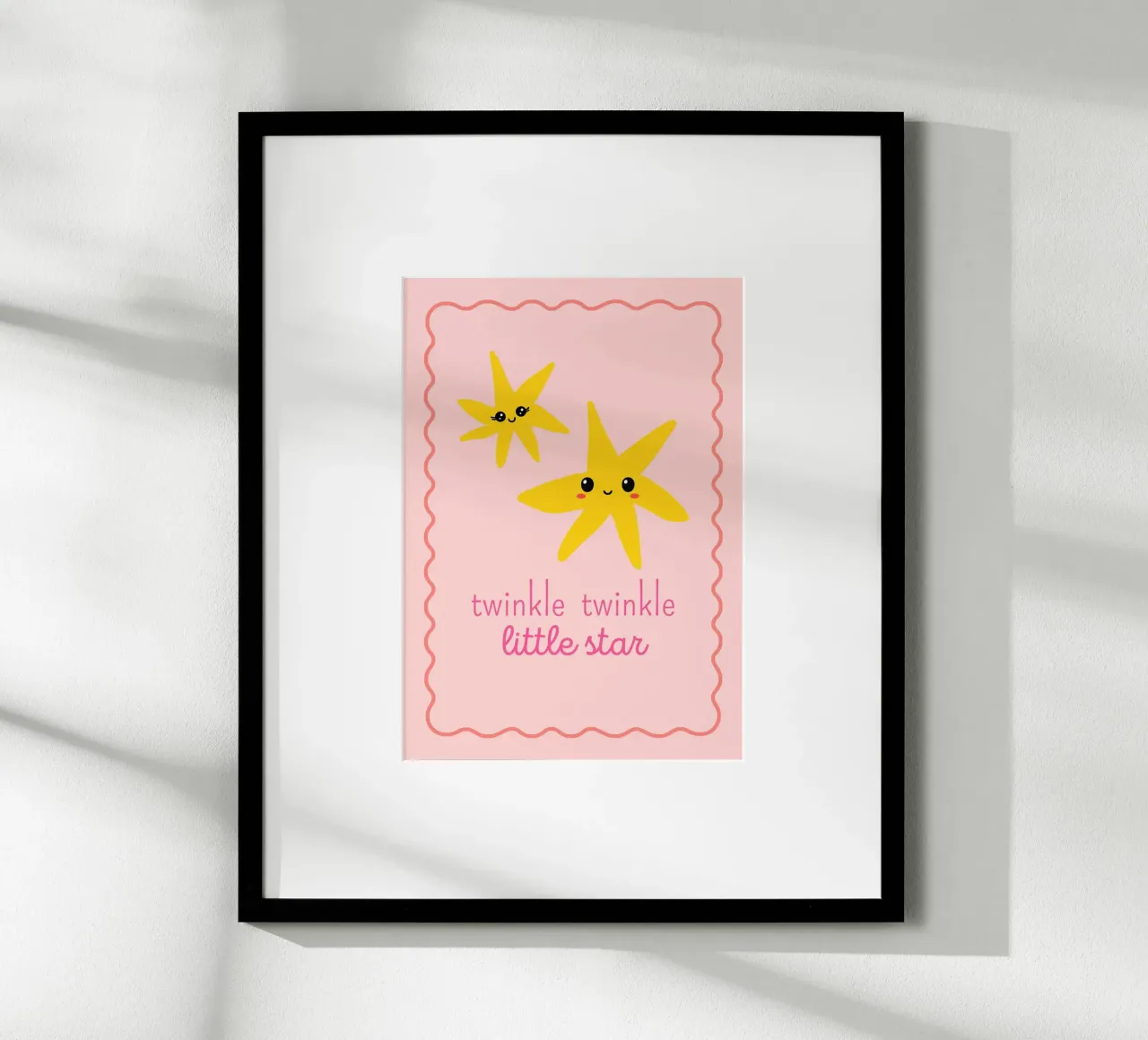 "Stampa d'arte "Twinkle Twinkle Little Star poster con telaio in alluminio da vintagepod