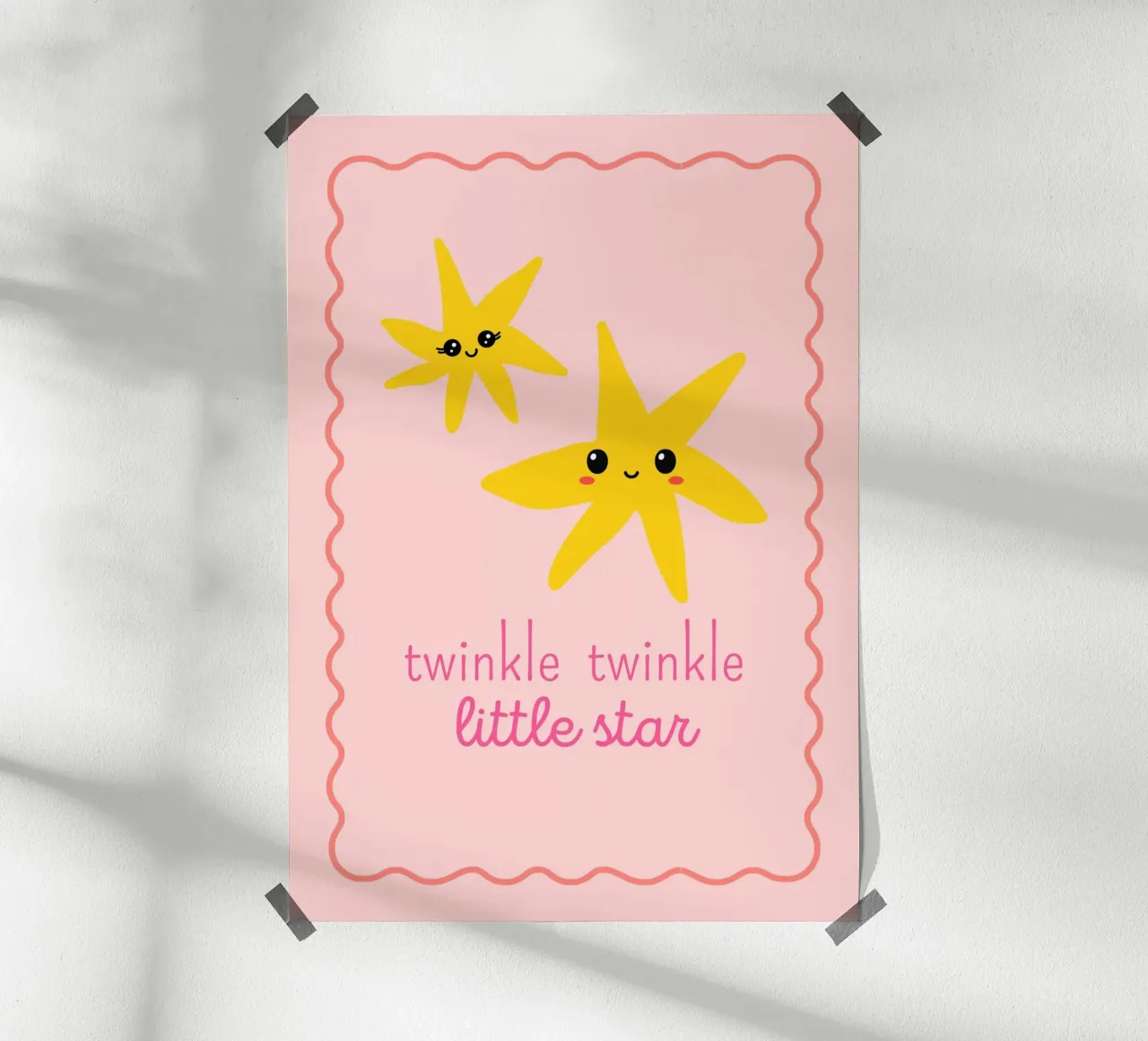 "Stampa d'arte "Twinkle Twinkle Little Star poster con telaio in alluminio da vintagepod