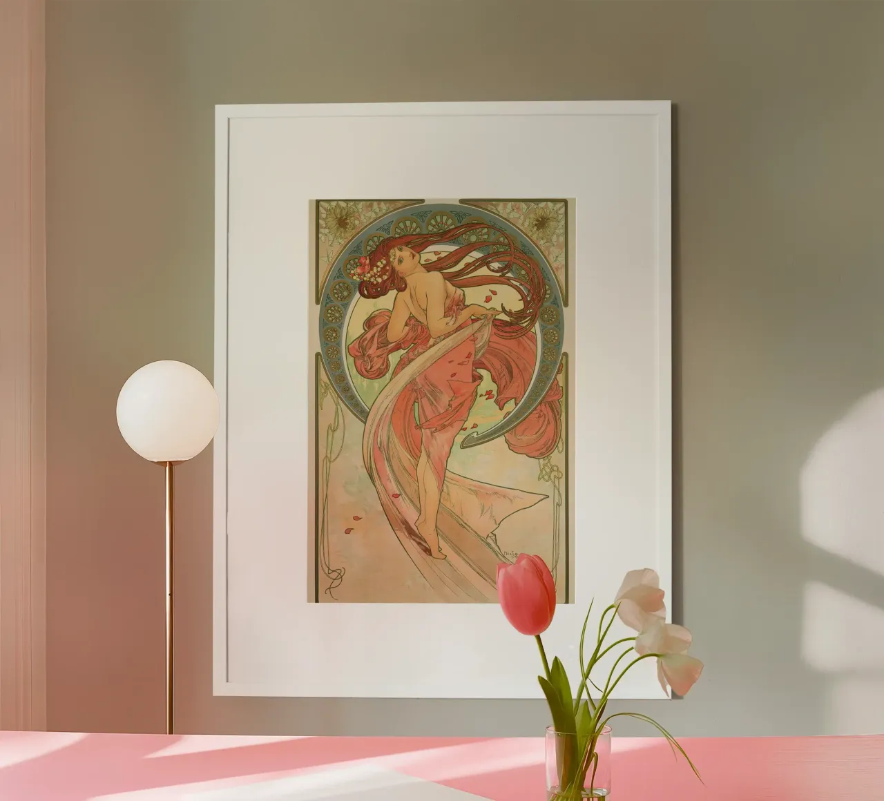 Arti - Danza - Alphonse Mucha poster con telaio in plastica da Venus Art