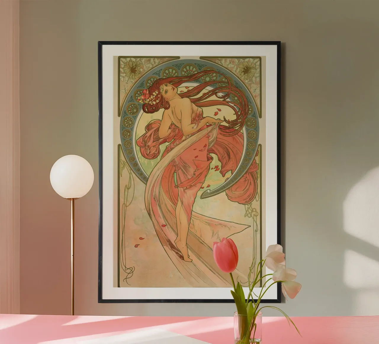 Arti - Danza - Alphonse Mucha poster con telaio in plastica da Venus Art