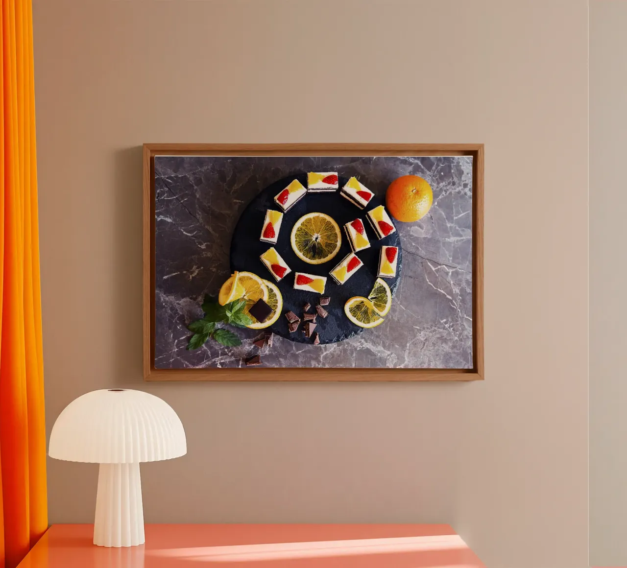 Spiral of Sweets – Fine Art Print canvas with Floater frame by jay