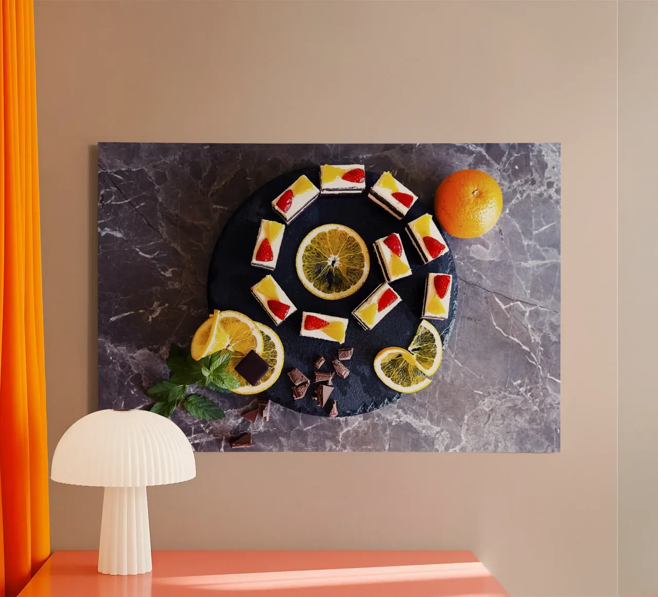 Spiral of Sweets – Fine Art Print canvas with Floater frame by jay