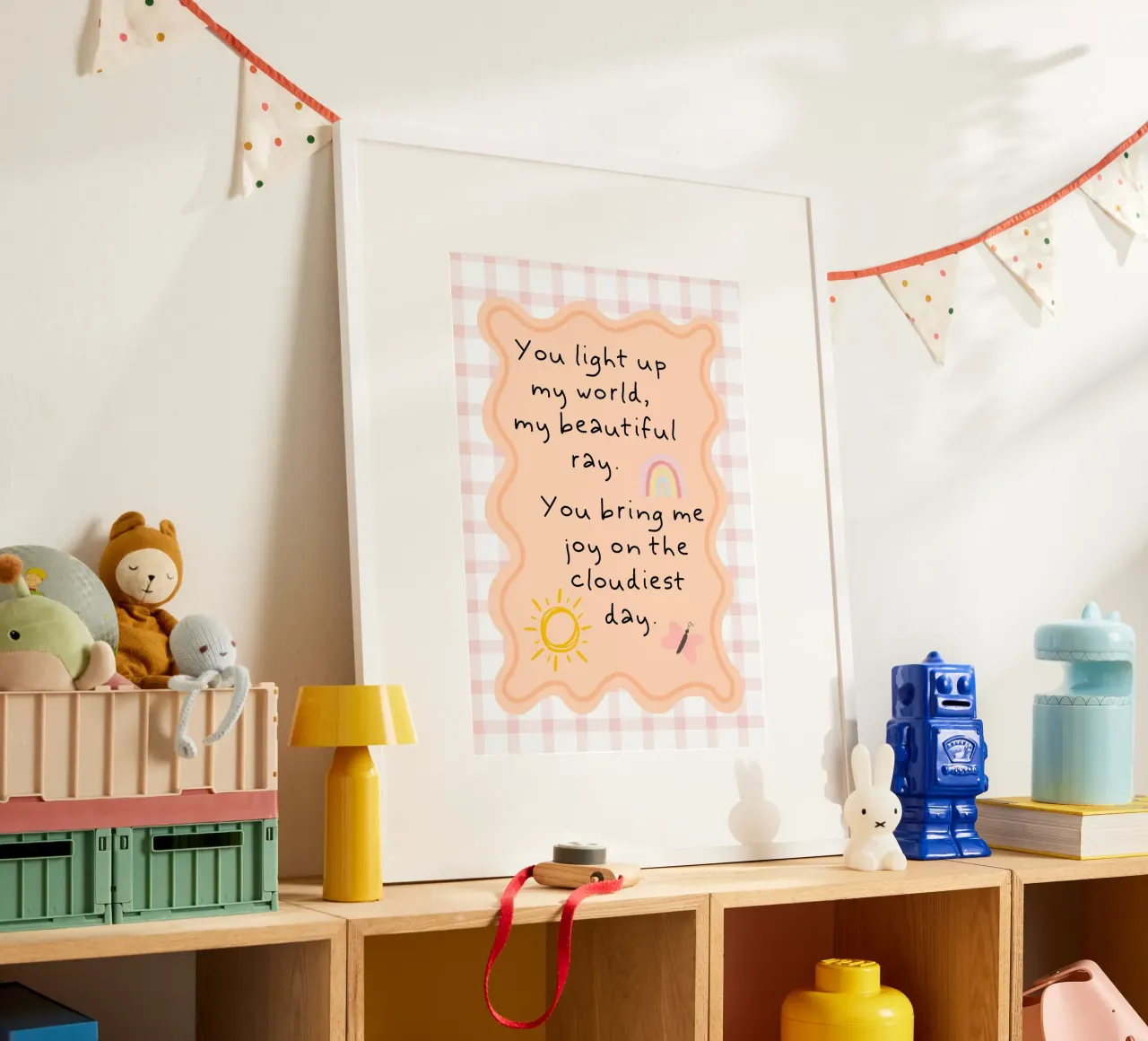 Impression d'art "You Light Up My World" (Tu illumines mon monde) poster de vintagepod