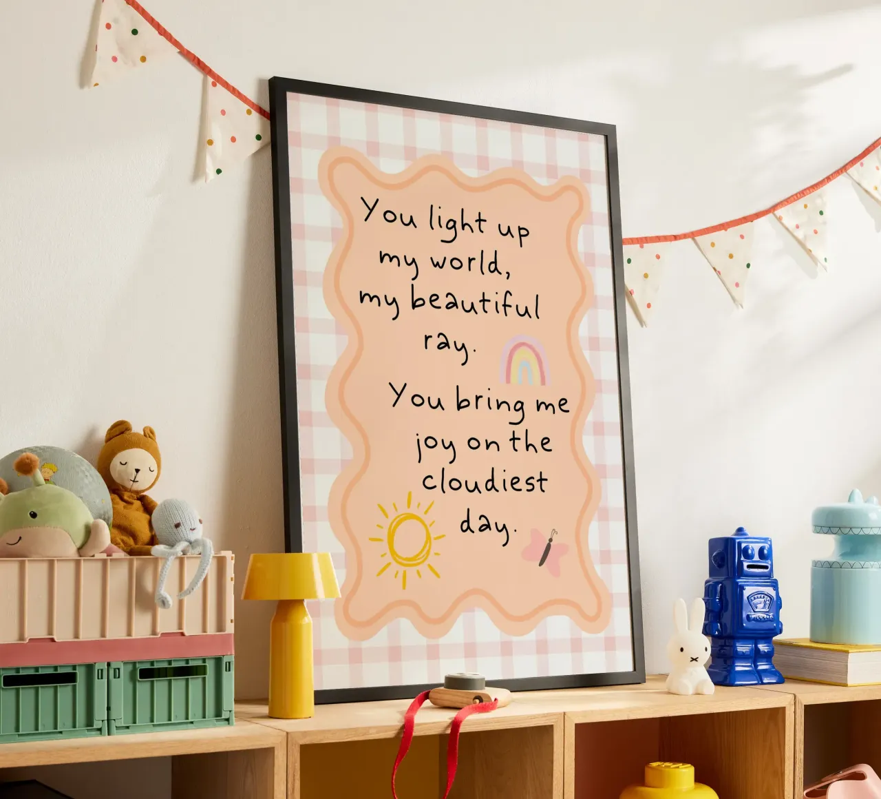 Impression d'art "You Light Up My World" (Tu illumines mon monde) poster de vintagepod