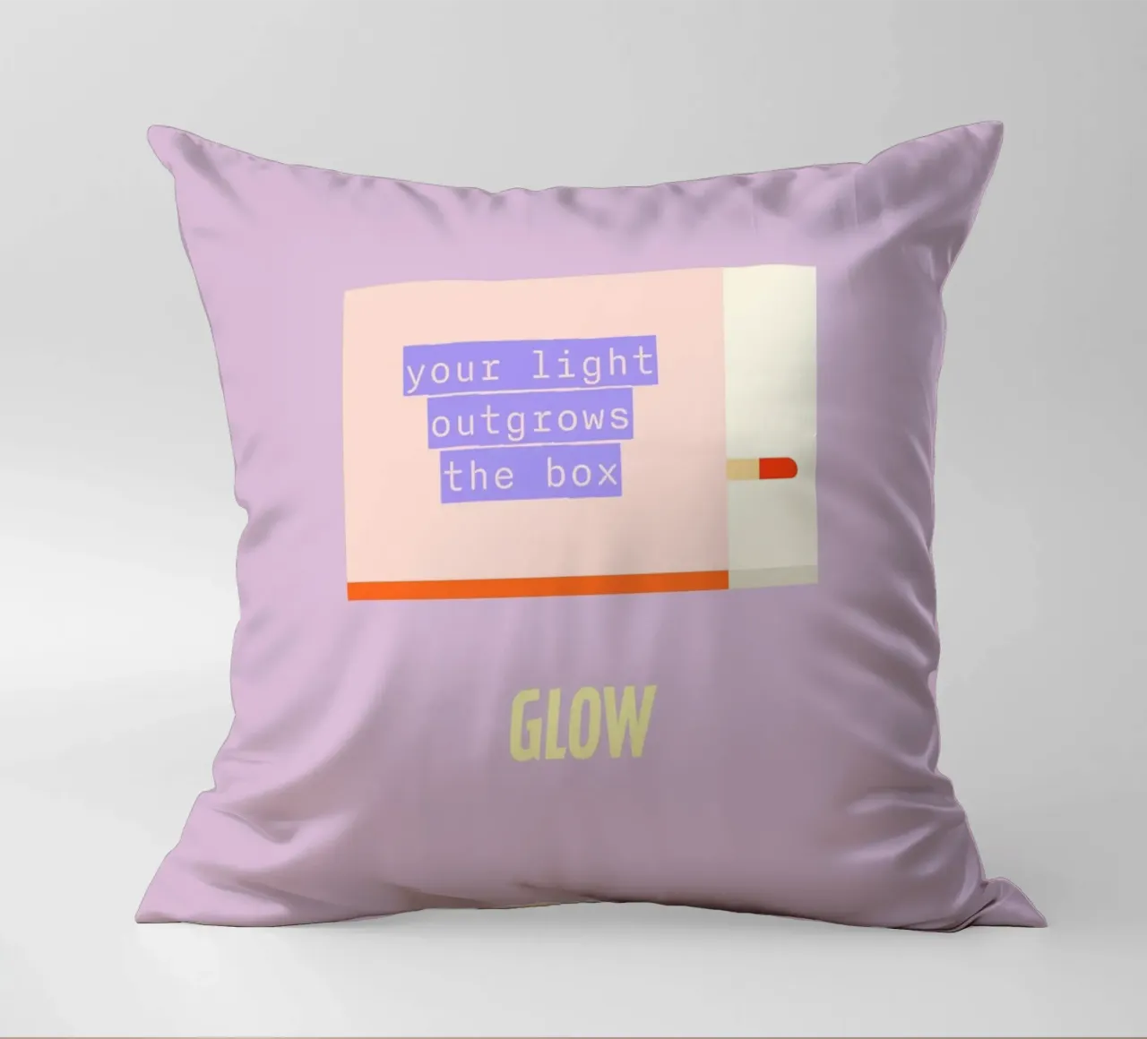 your light outgrows the box. Glow! cuscino da FRICKE DESIGN