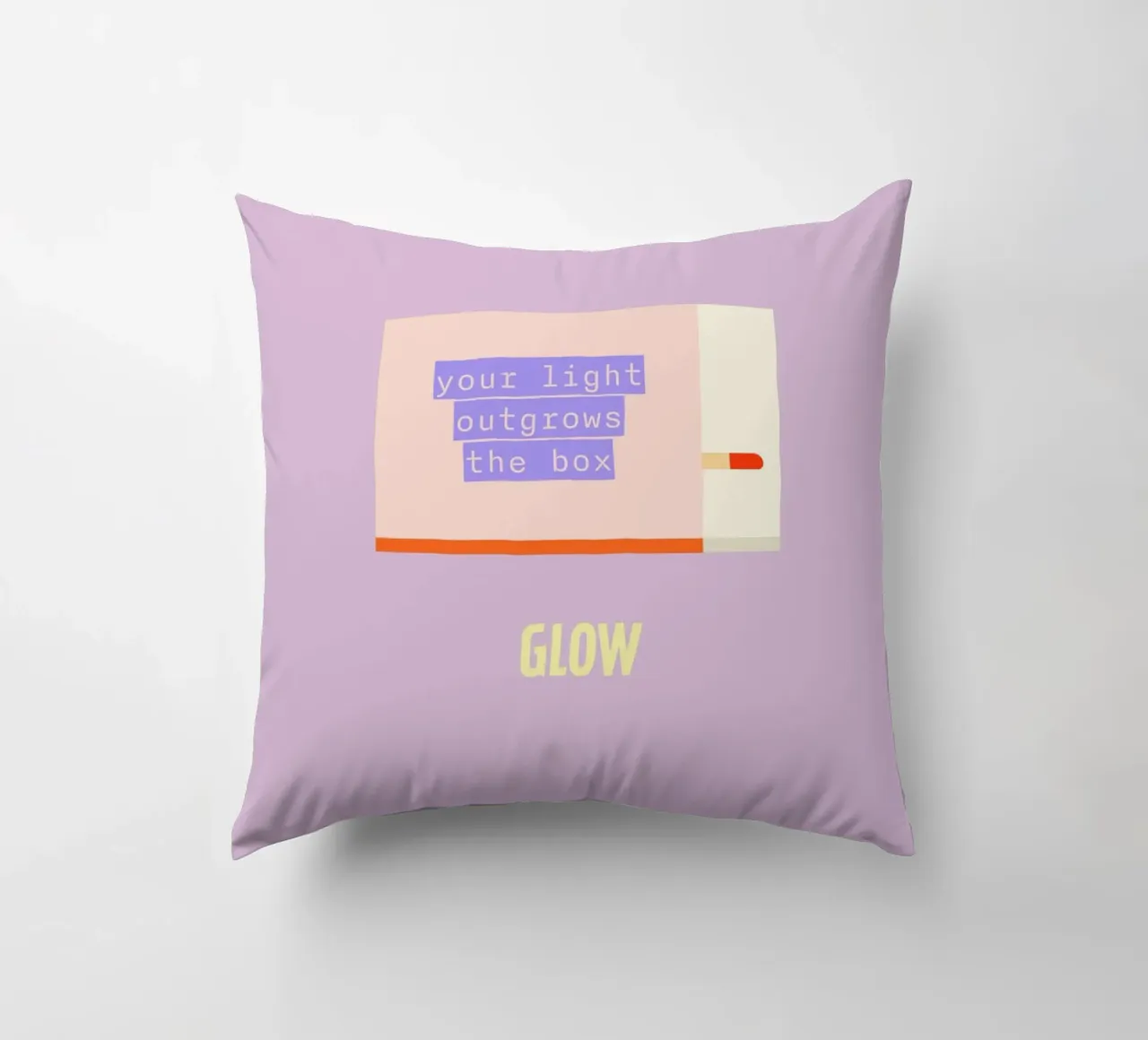 your light outgrows the box. Glow! cuscino da FRICKE DESIGN