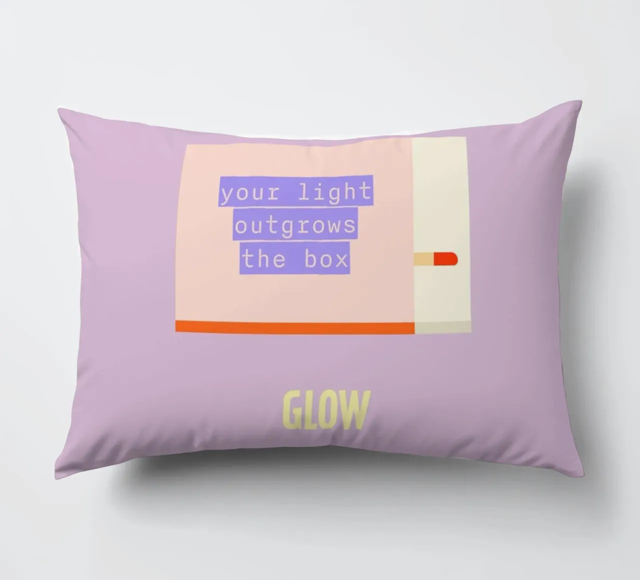 your light outgrows the box. Glow! cuscino da FRICKE DESIGN