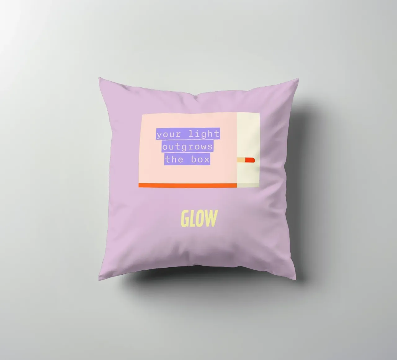 your light outgrows the box. Glow! cuscino da FRICKE DESIGN