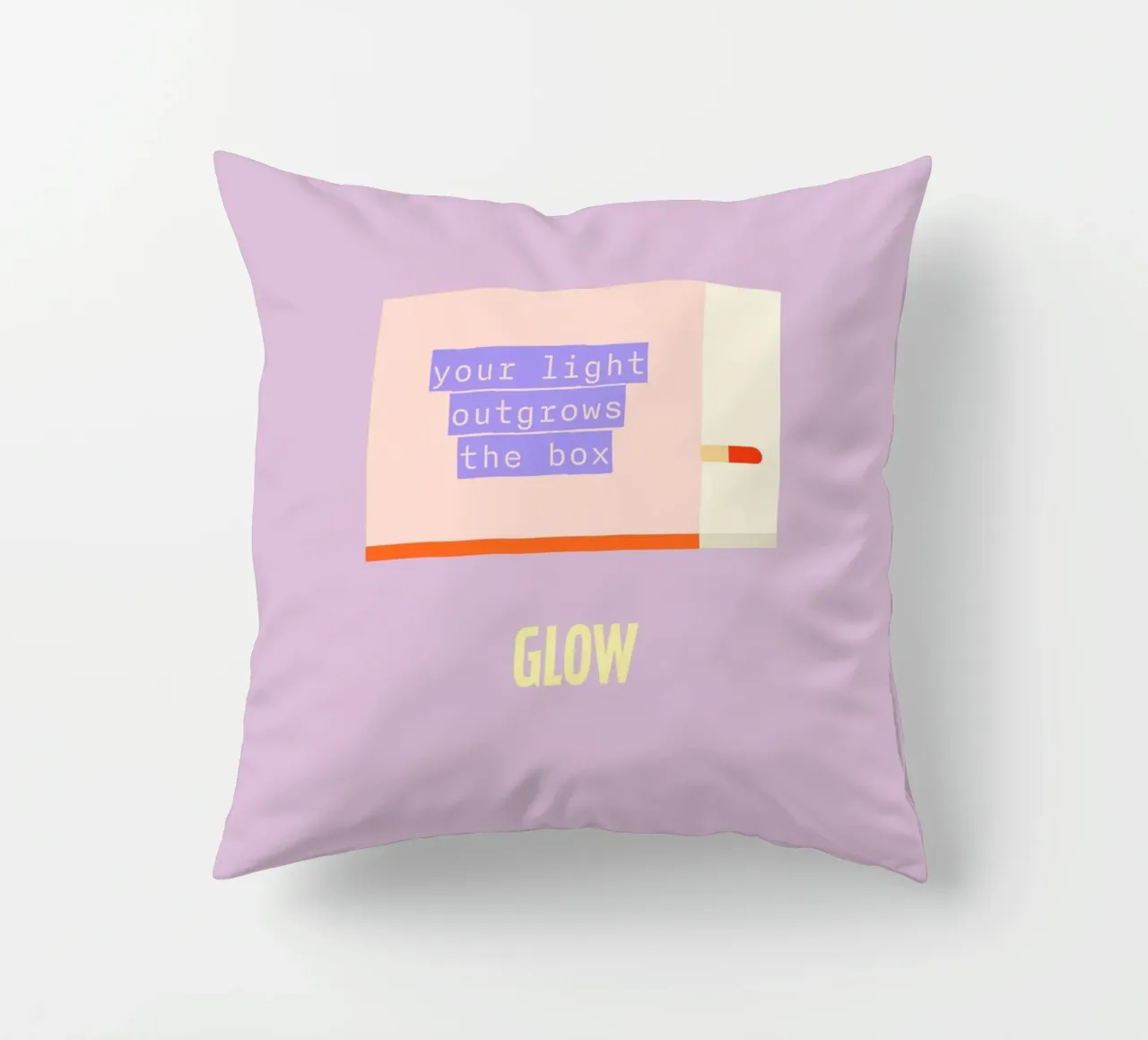 your light outgrows the box. Glow! cuscino da FRICKE DESIGN