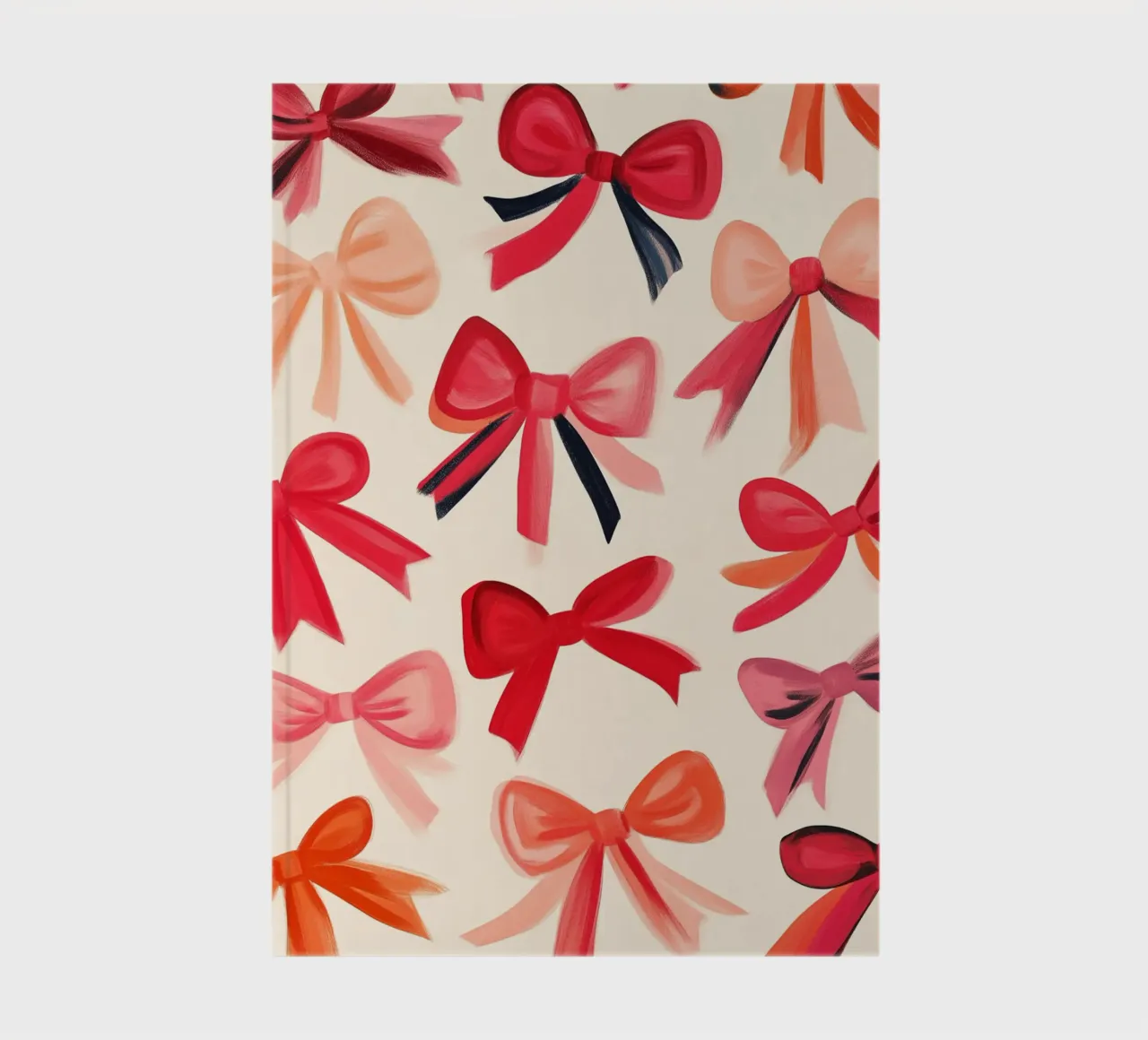 Modern Bows Pattern Art Print, Girly Decor notebook by vintagepod