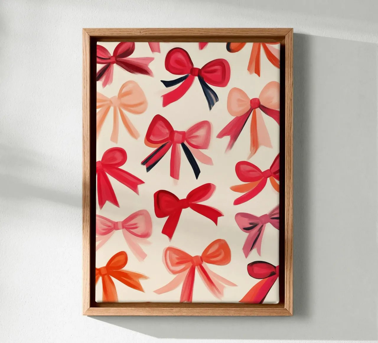 Moderne strikkenpatroon kunstdruk, Girly-decor canvas met Baklijst van vintagepod