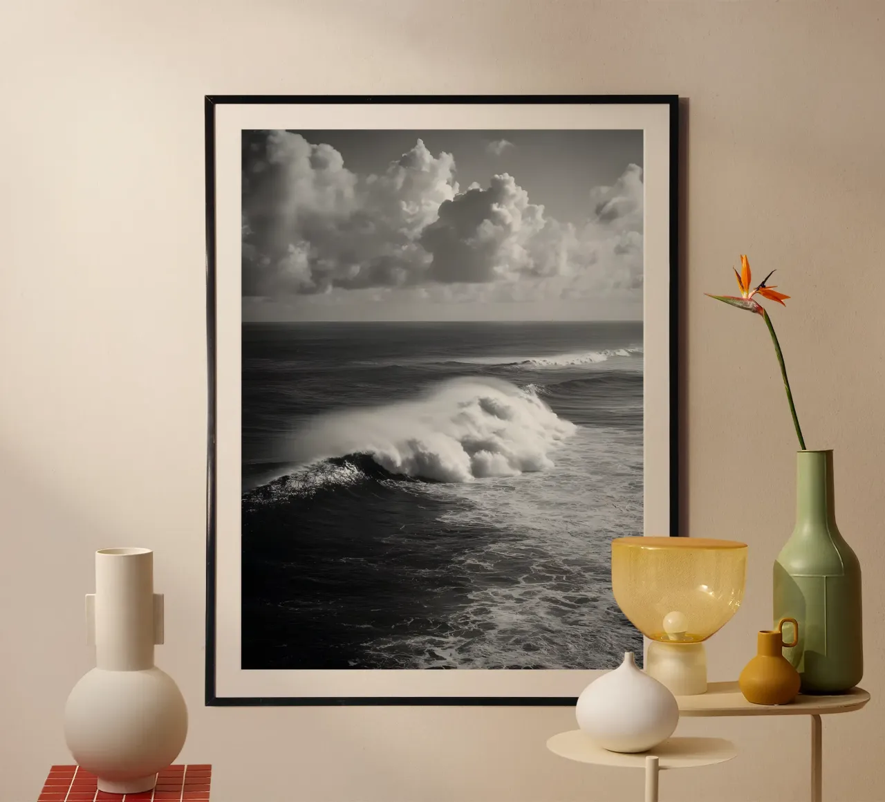 Ocean Power poster con telaio in alluminio da Mononoir