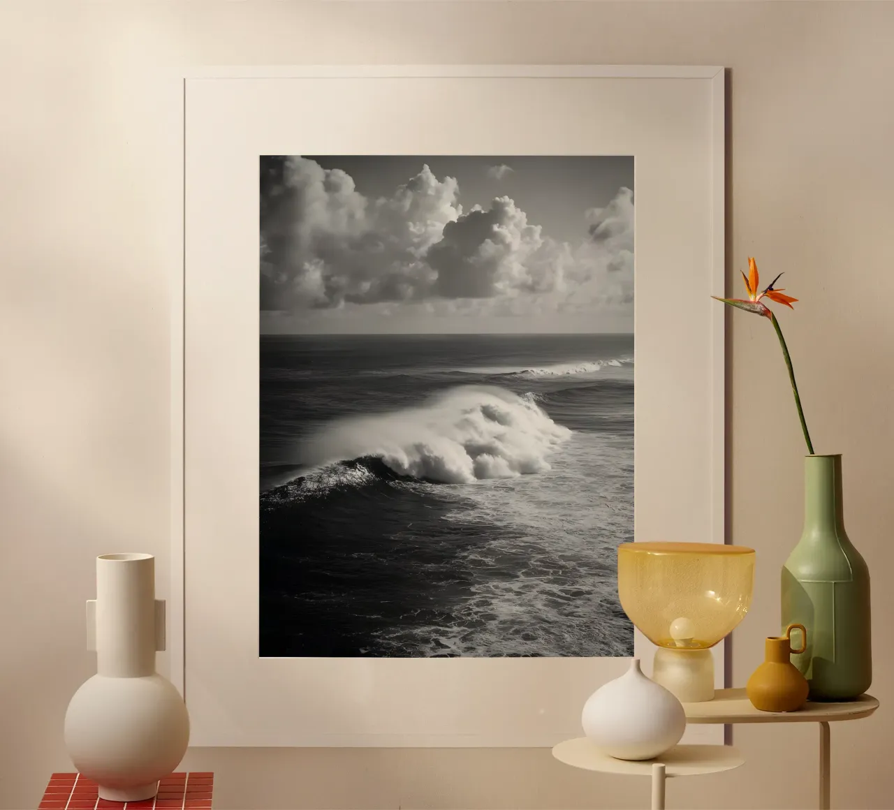 Ocean Power poster con telaio in alluminio da Mononoir