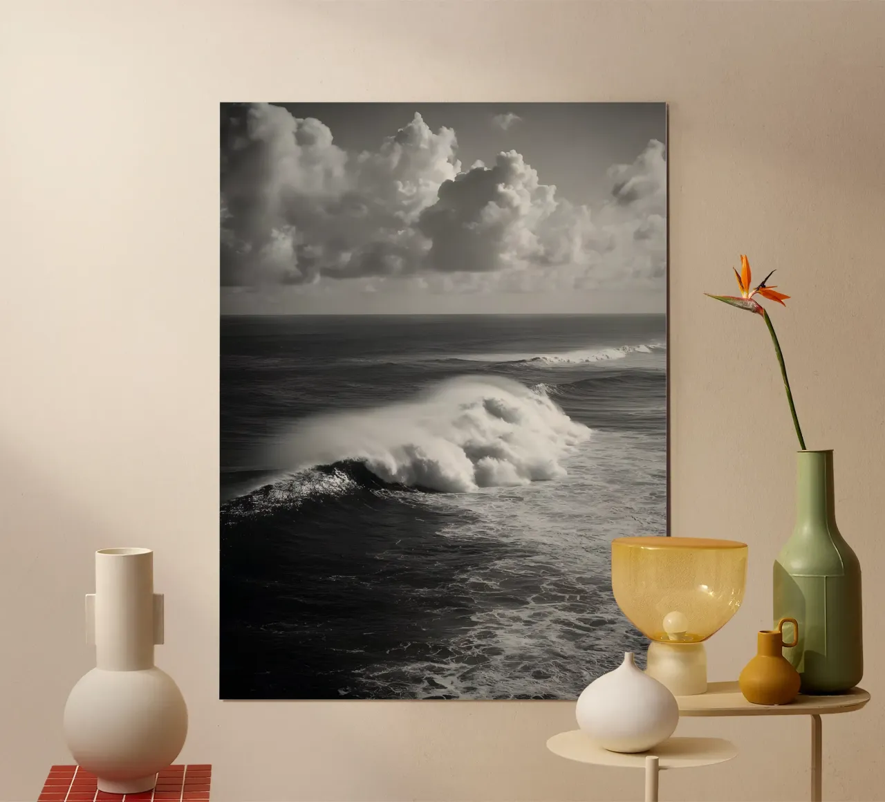 Ocean Power poster con telaio in alluminio da Mononoir