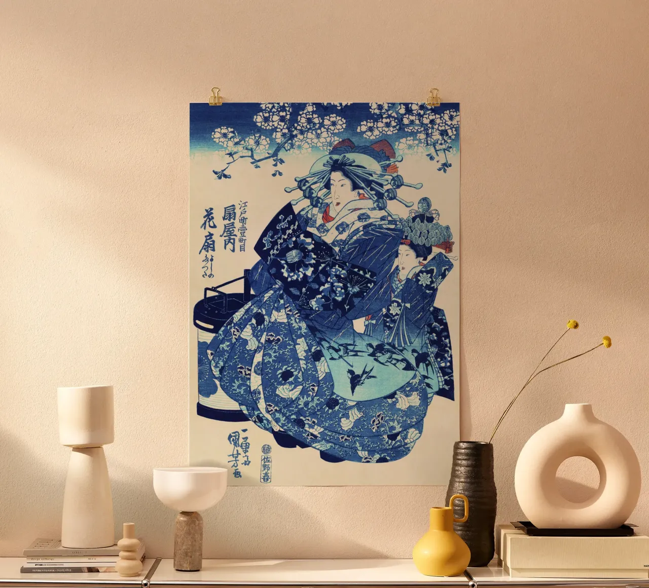 Ogiya uchi Hanaogi di Utagawa Kuniyoshi poster da Venus Art