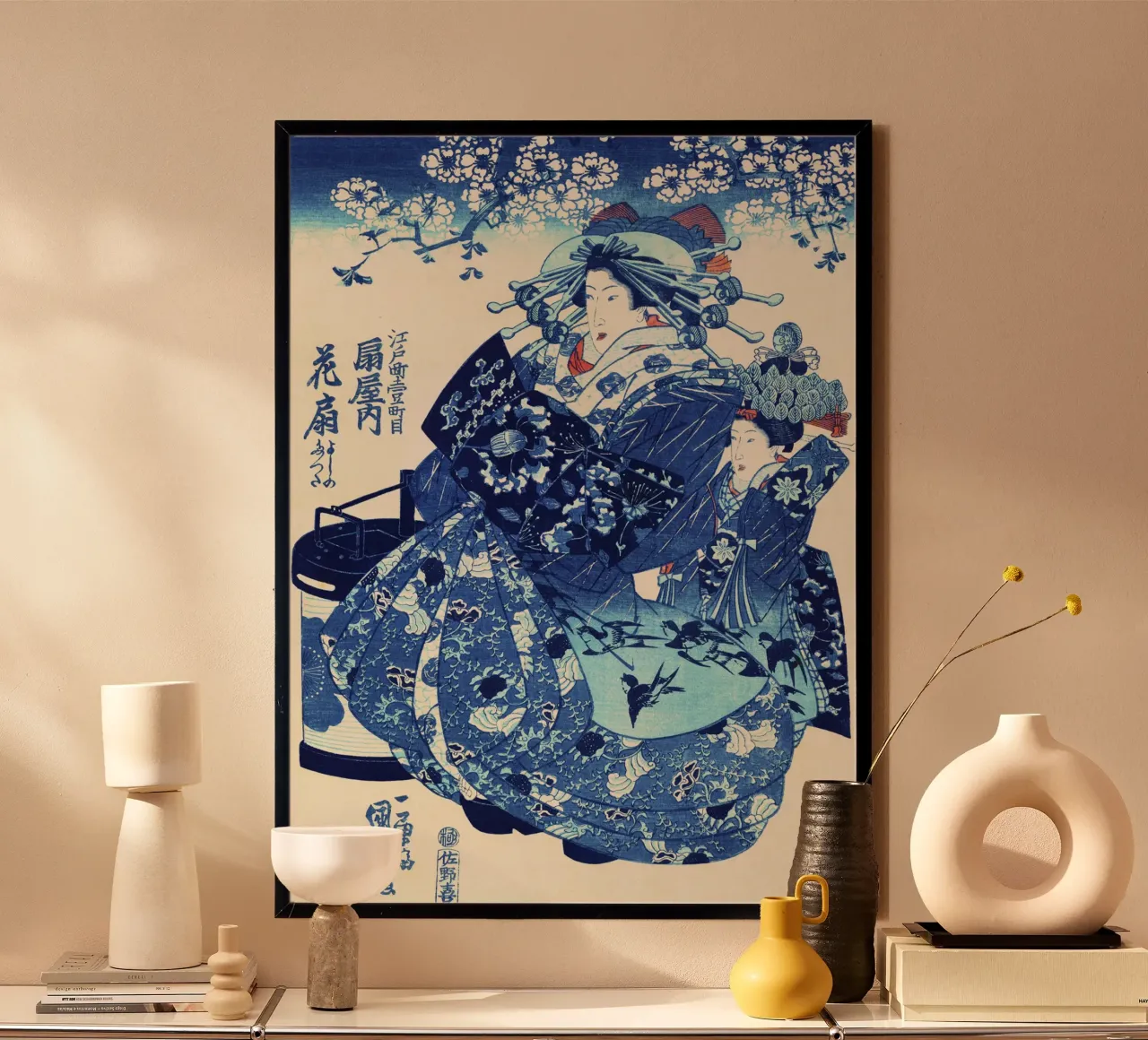 Ogiya uchi Hanaogi di Utagawa Kuniyoshi poster da Venus Art