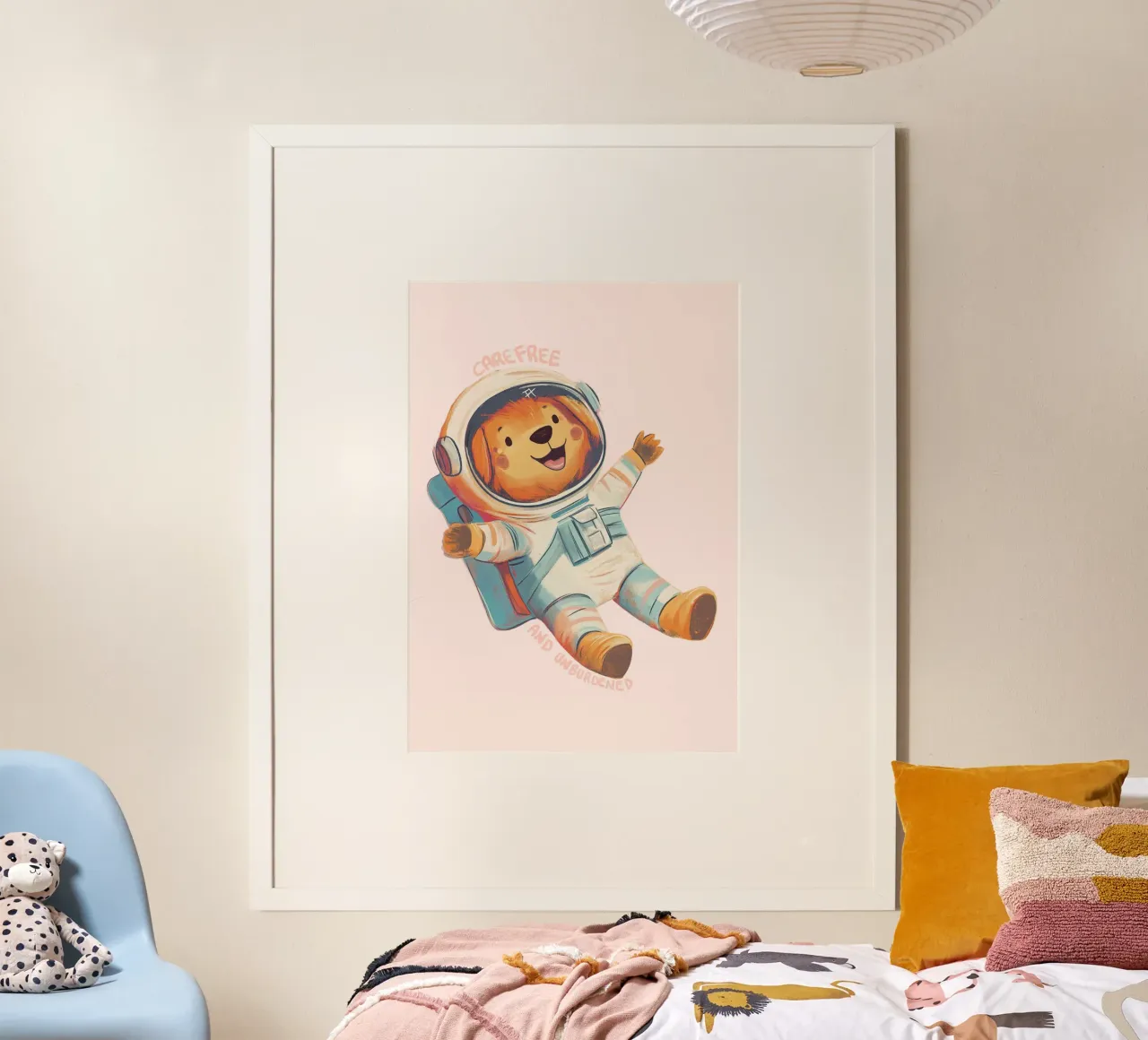 Carino il cane astronauta, arte "spensierata e libera". poster da vintagepod