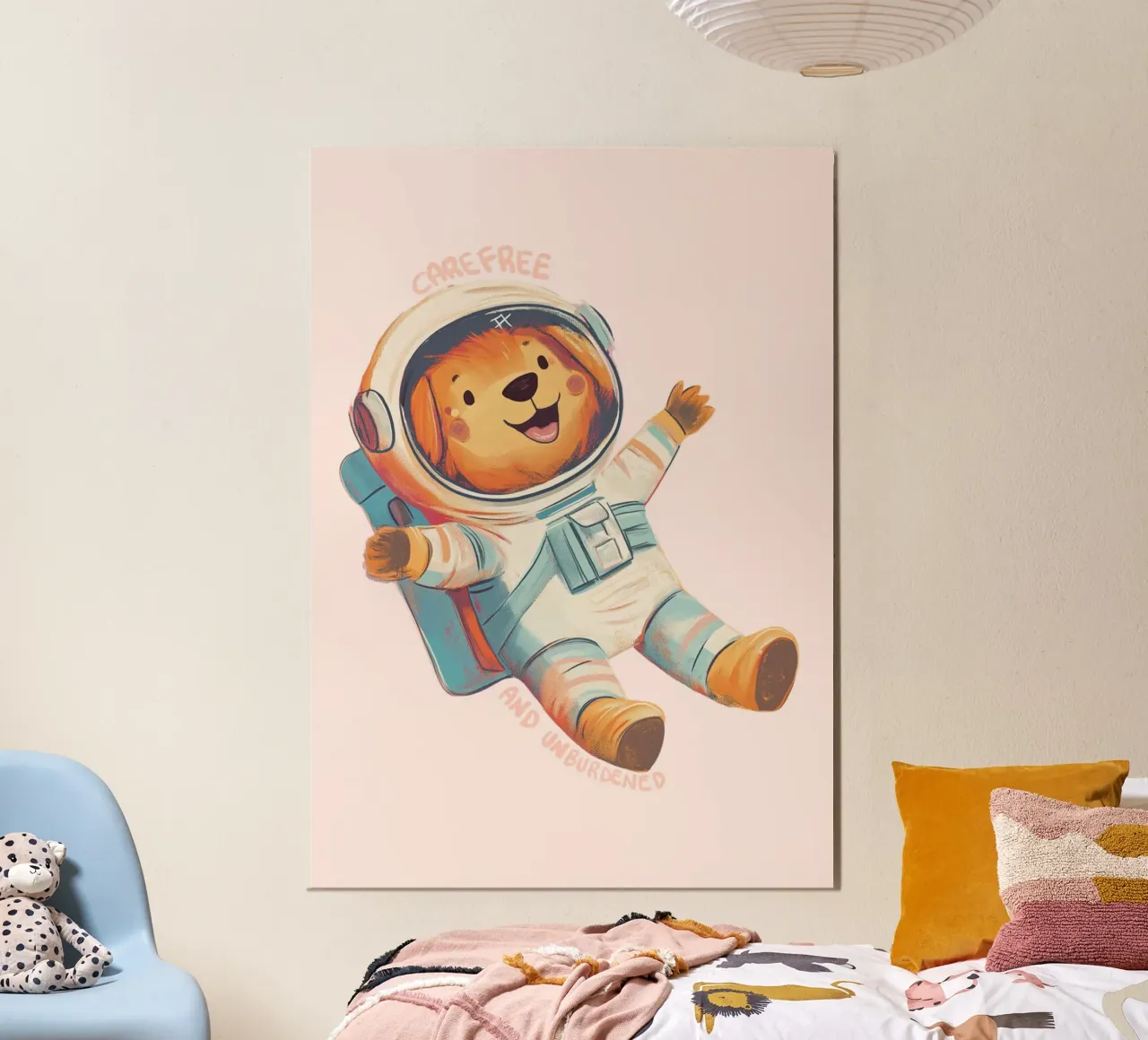 Carino il cane astronauta, arte "spensierata e libera". poster da vintagepod