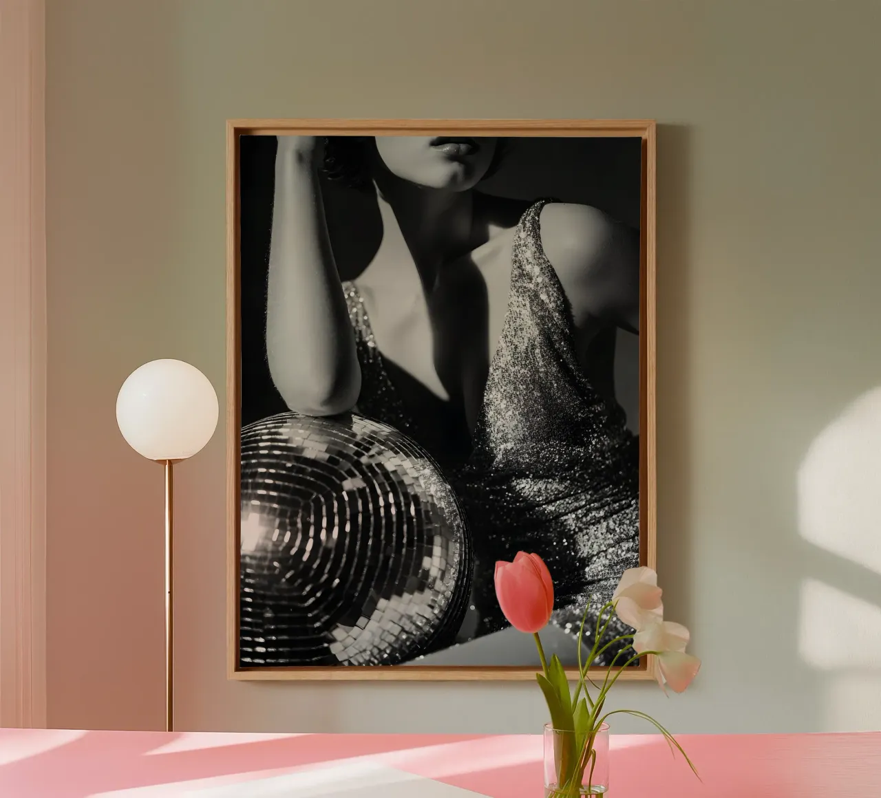 Glamour Sparkle canvas met Baklijst van Mononoir
