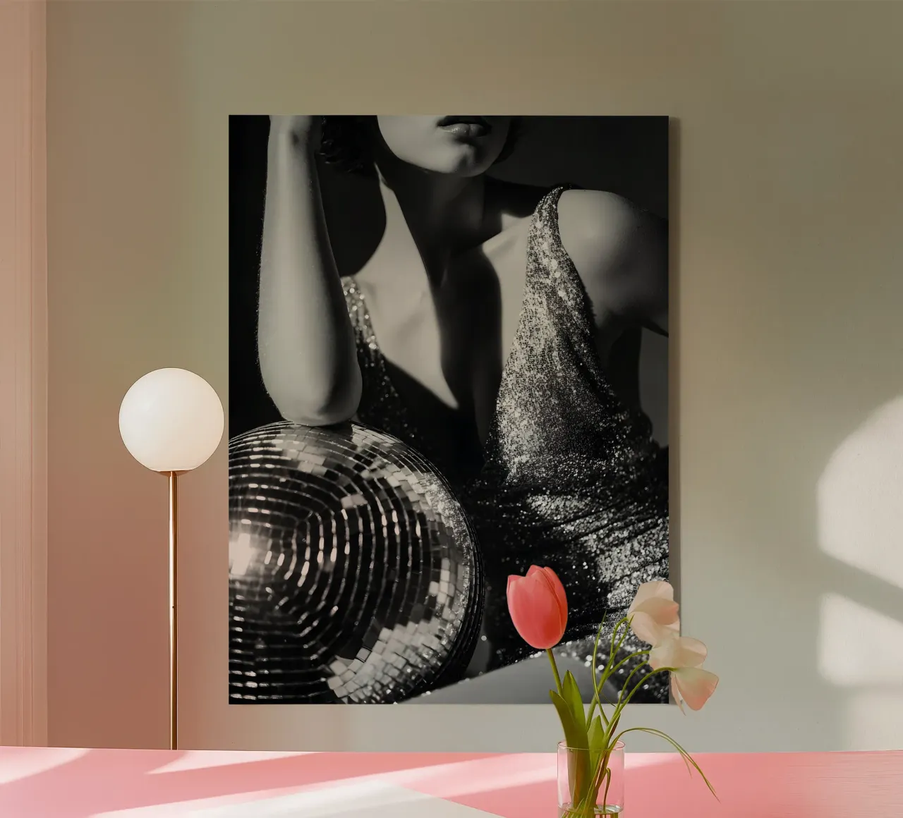 Glamour Sparkle canvas met Baklijst van Mononoir