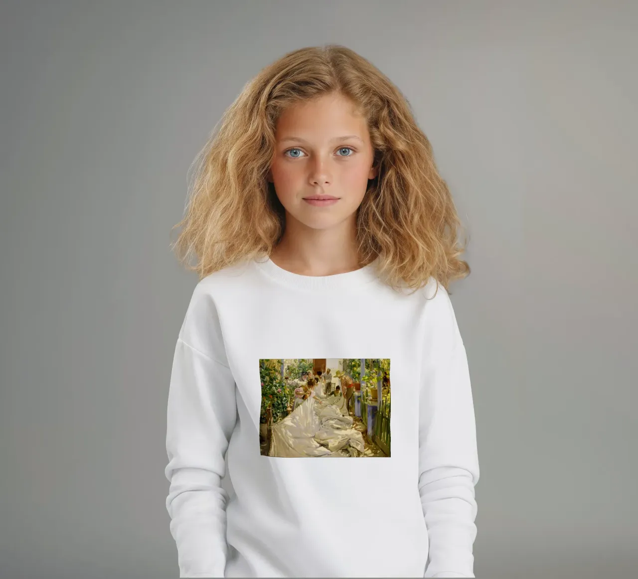 Cucire la vela - Joaquín Sorolla y Bastida felpa bambino da Jolie Prints