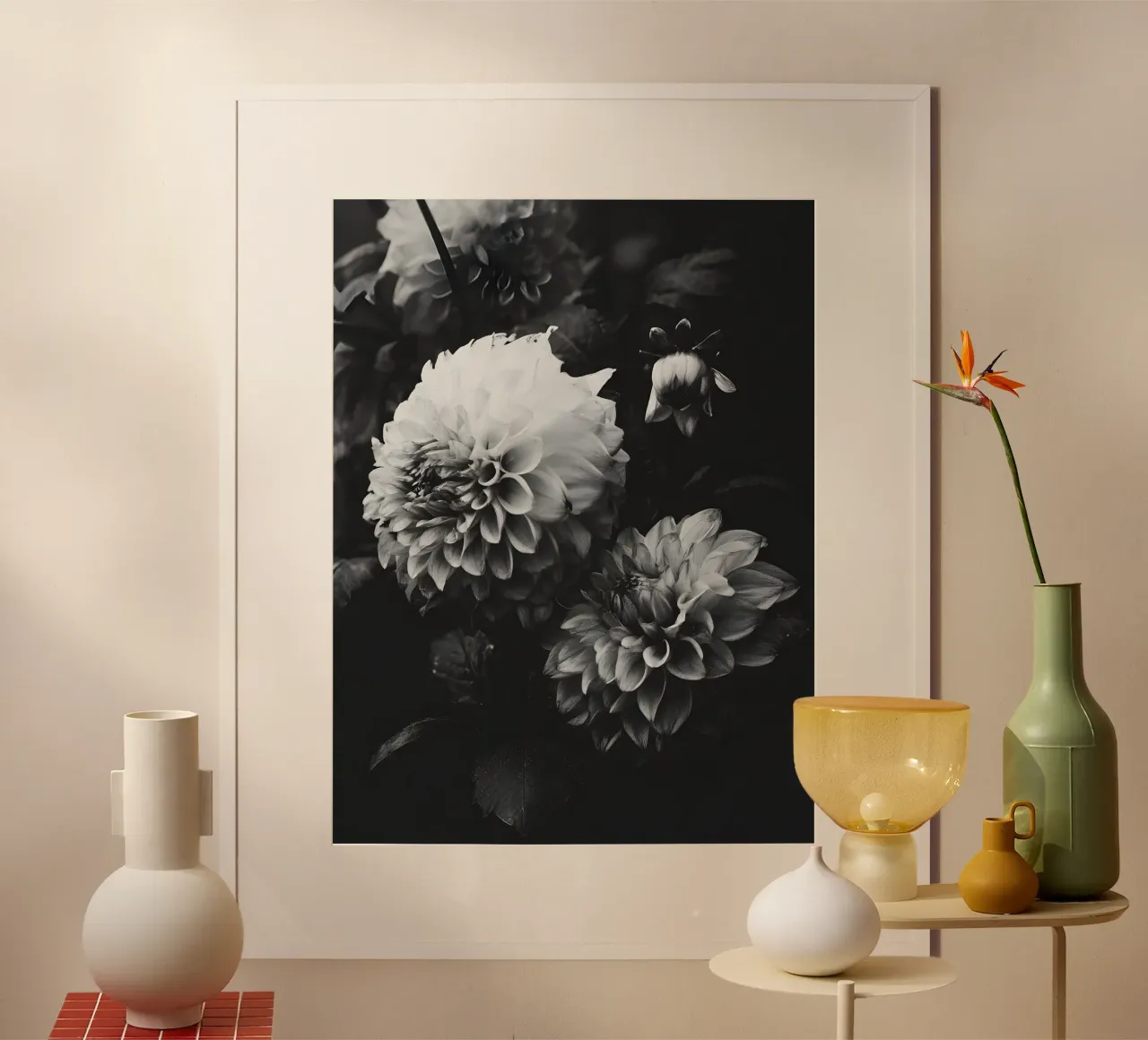 Bloom Shadows poster con telaio in alluminio da Mononoir