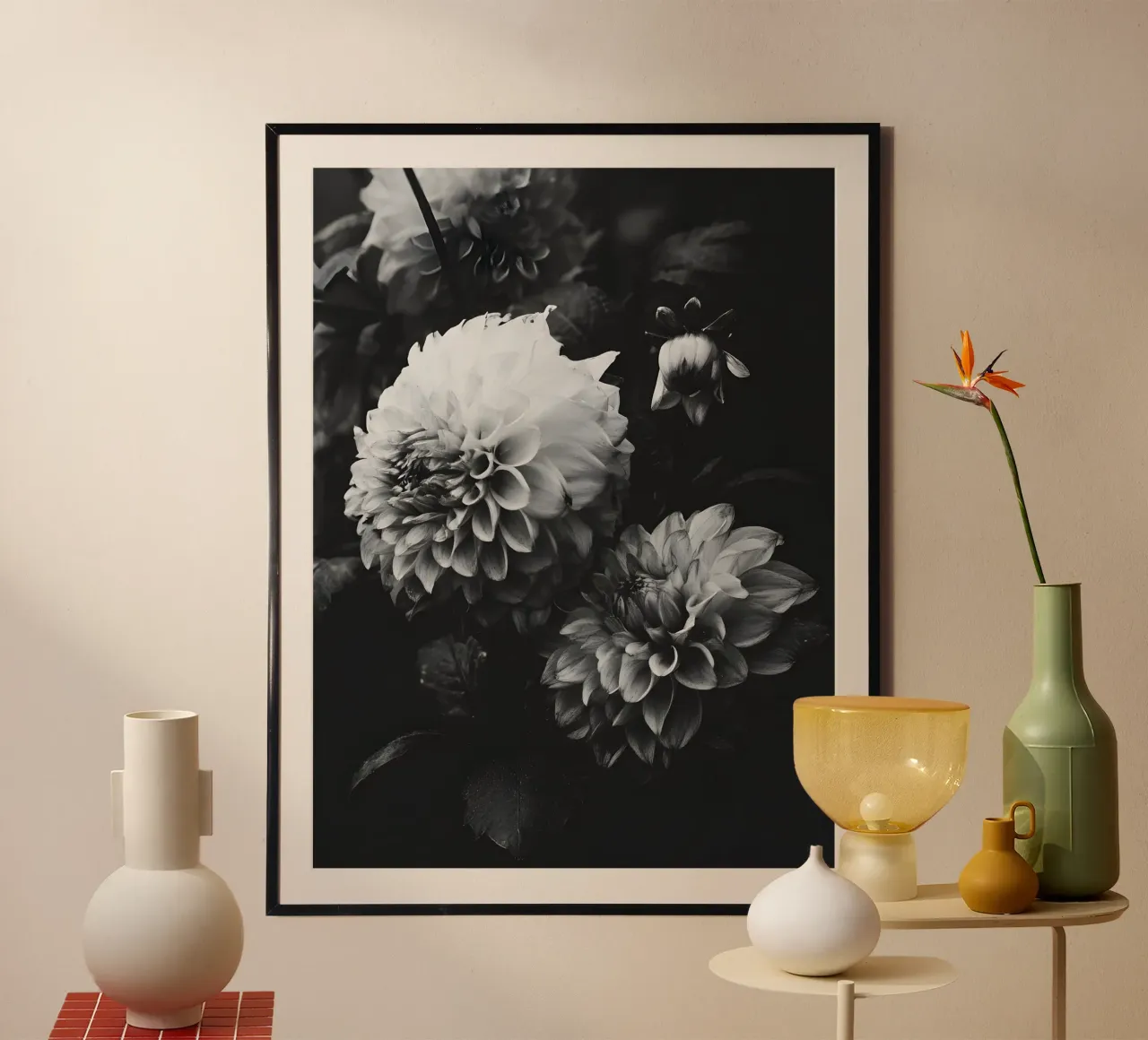Bloom Shadows poster con telaio in alluminio da Mononoir