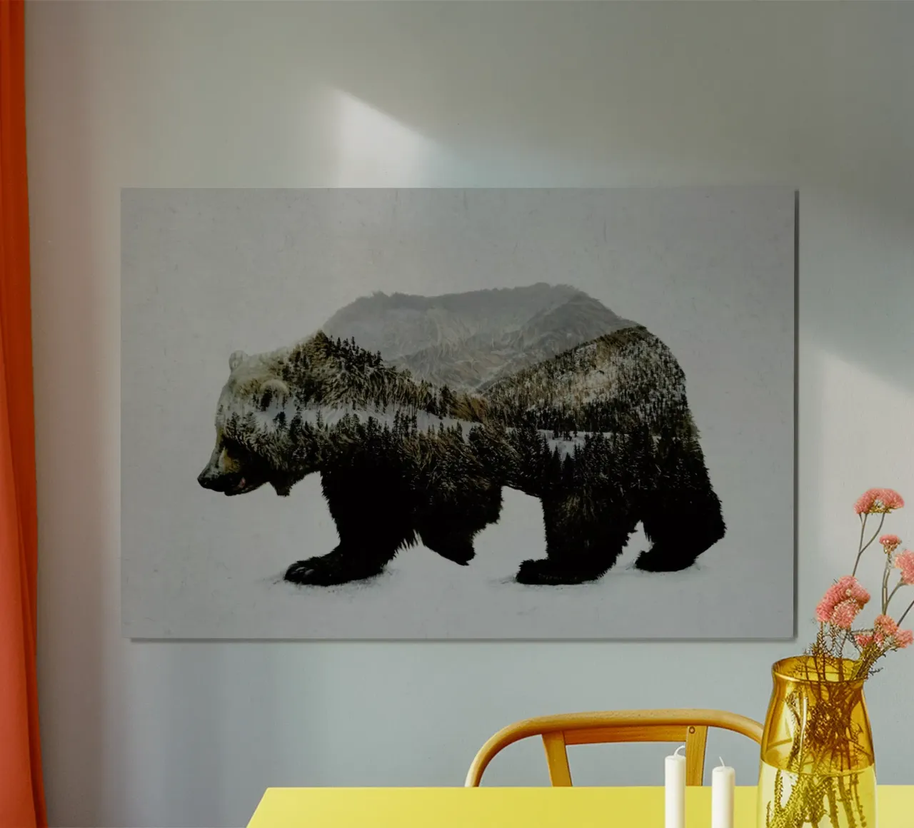 The Kodiak Brown Bear poster con telaio in plastica da Davies Babies