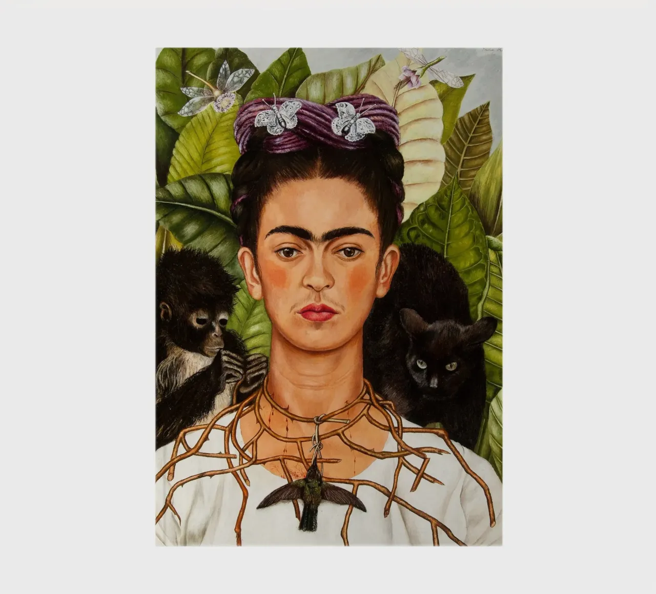 Untitled (Self-Portrait with Thorn Necklace and Hummingbird notebook by Jolie Prints