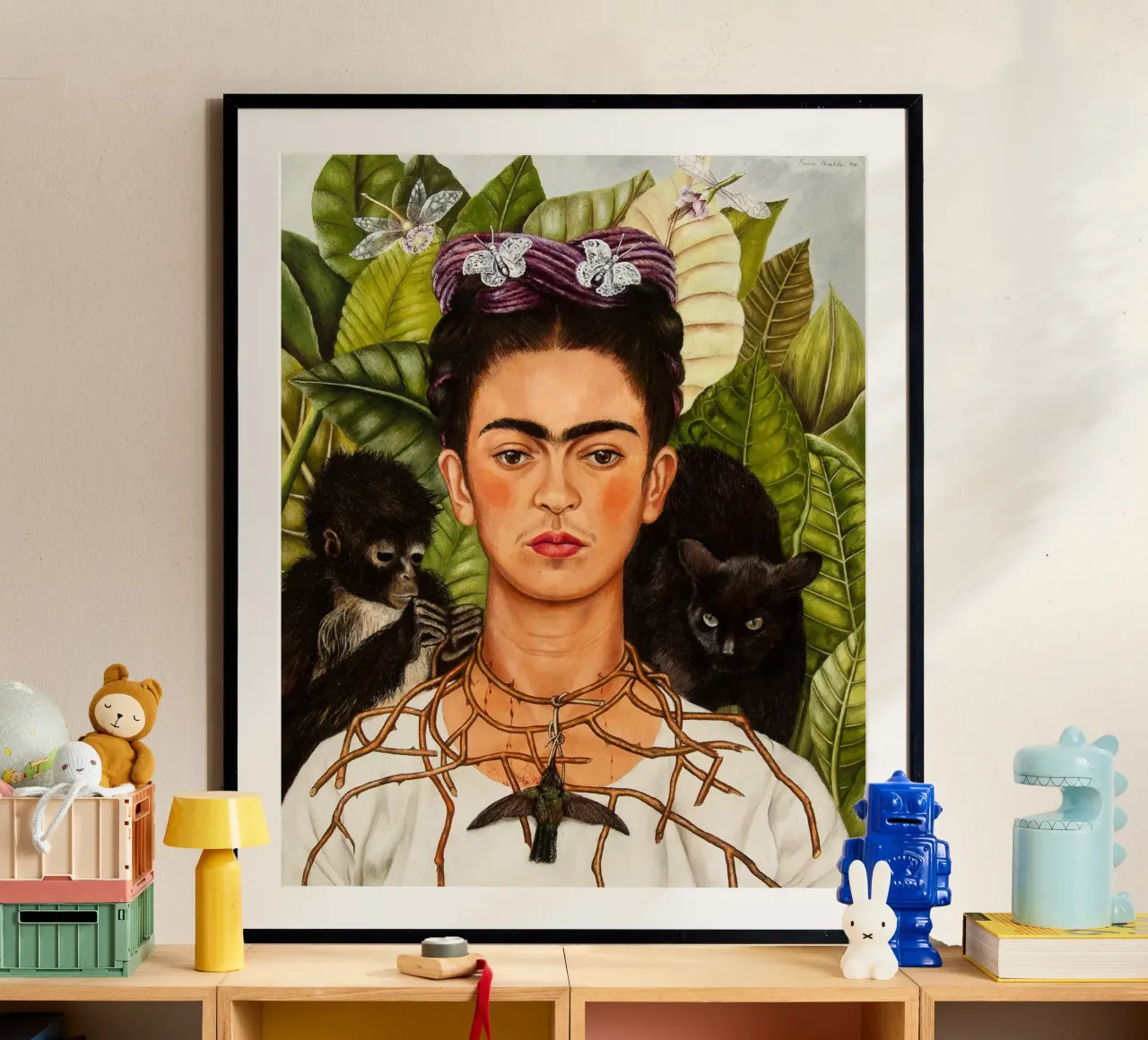 Senza titolo (Autoritratto con collana di spine e colibrì) poster da Jolie Prints