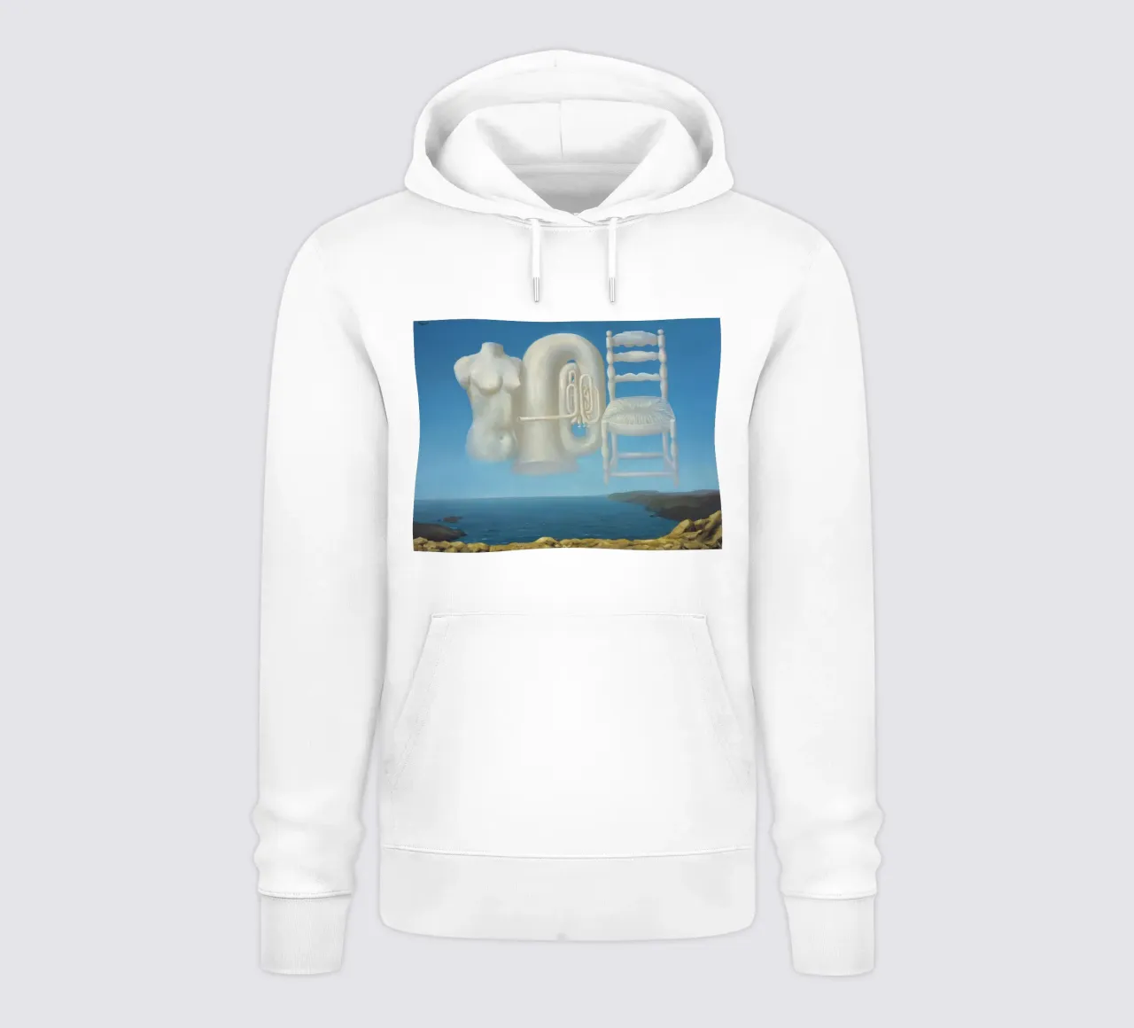 Le Temps Menaçant (Tempo minaccioso) - René Magritte felpa con cappuccio da Classic Art Prints